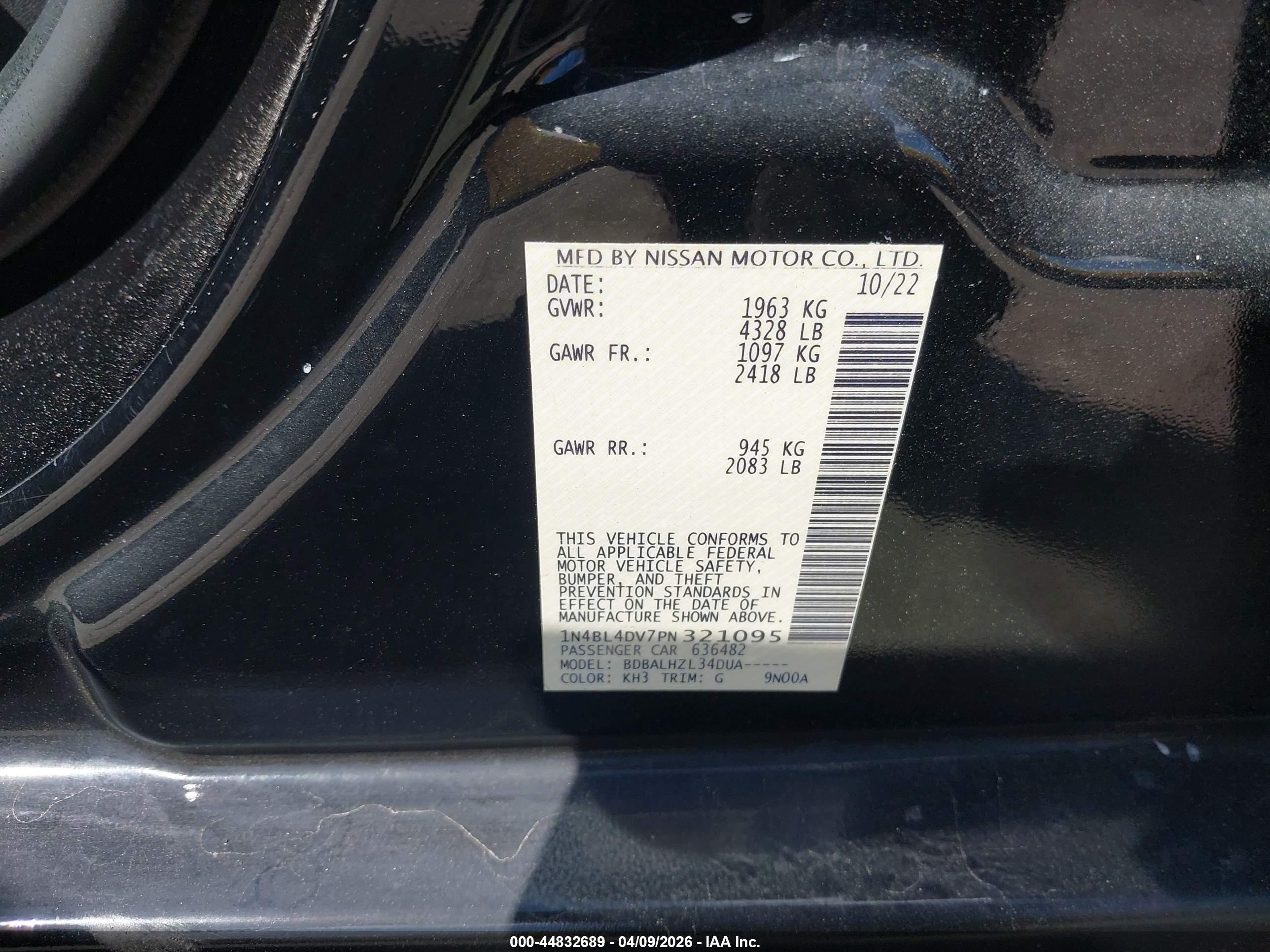 NISSAN ALTIMA image 9