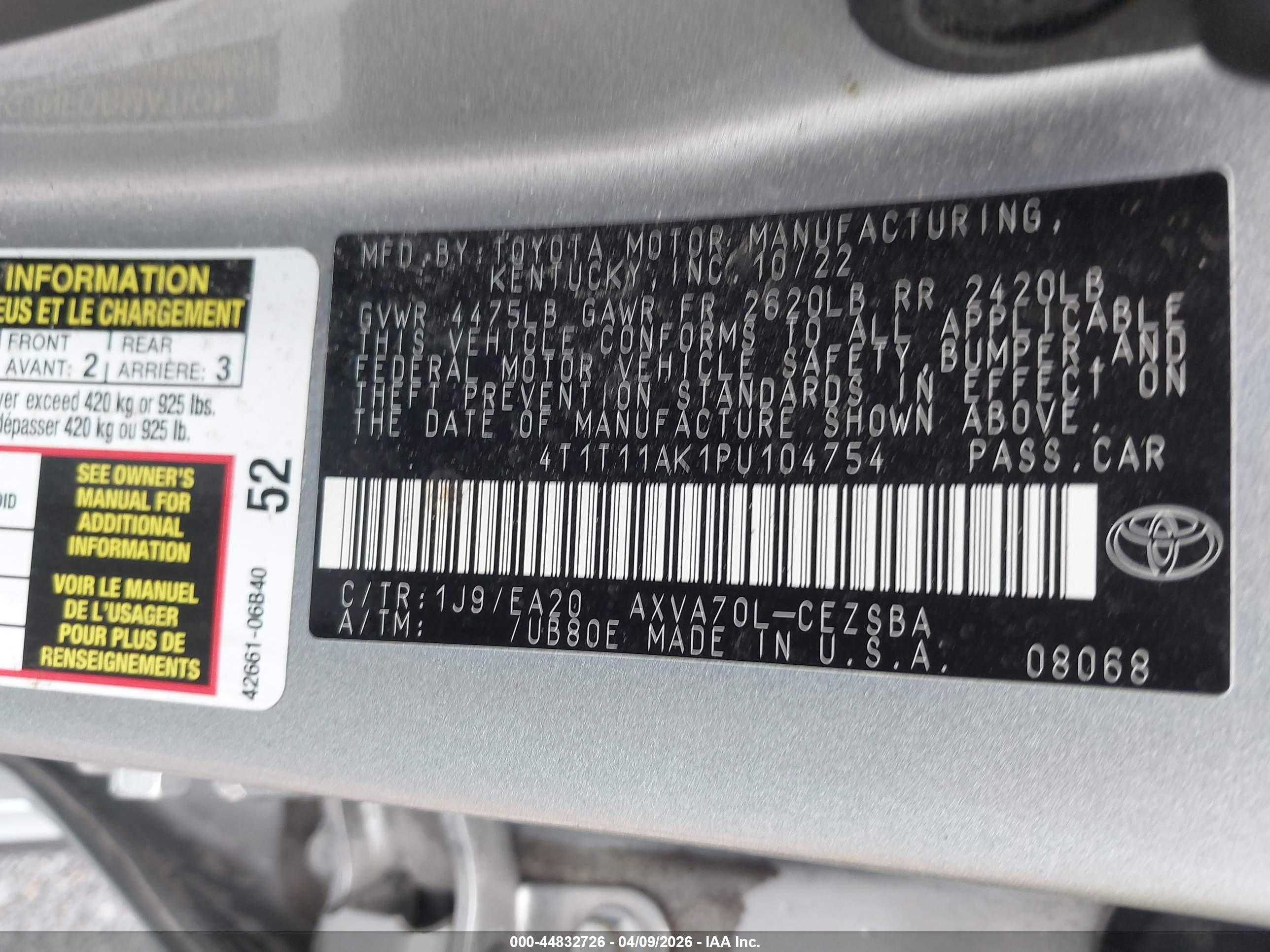 TOYOTA CAMRY image 9