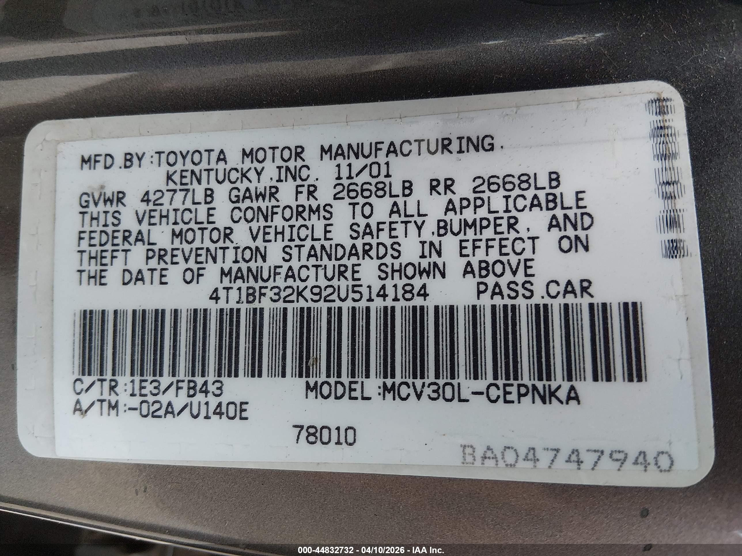TOYOTA CAMRY image 9