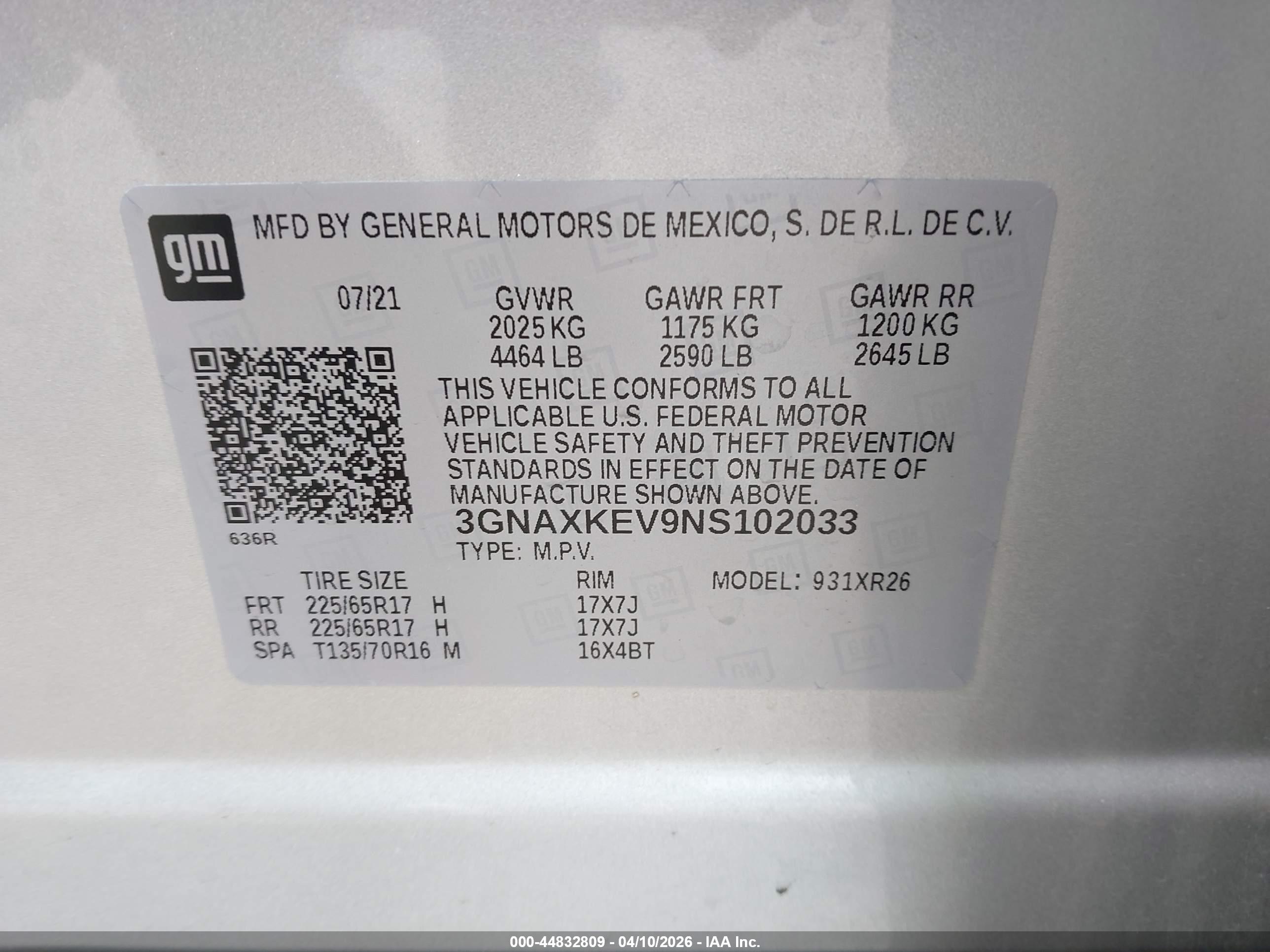 CHEVROLET EQUINOX image 9
