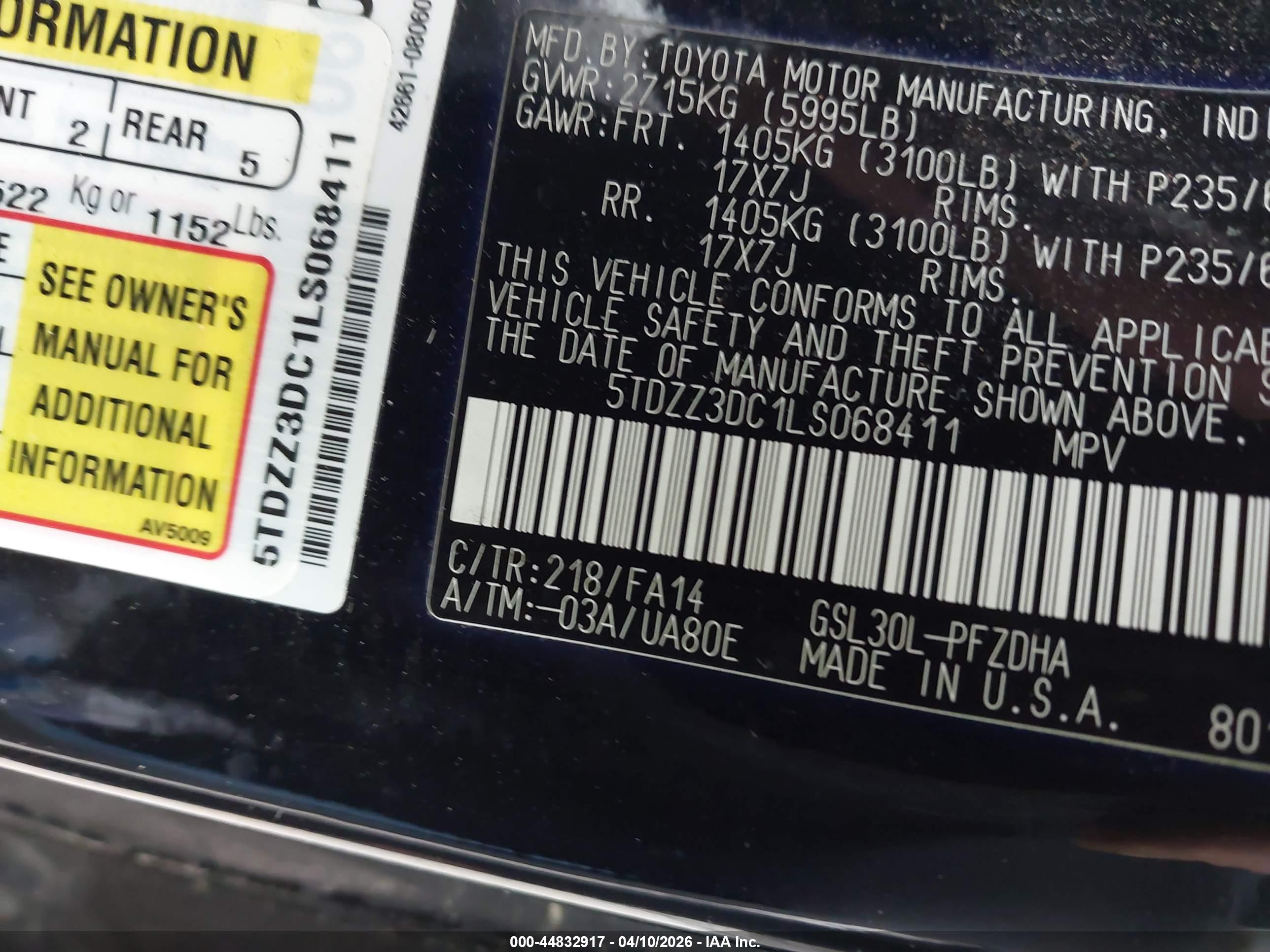 TOYOTA SIENNA image 9