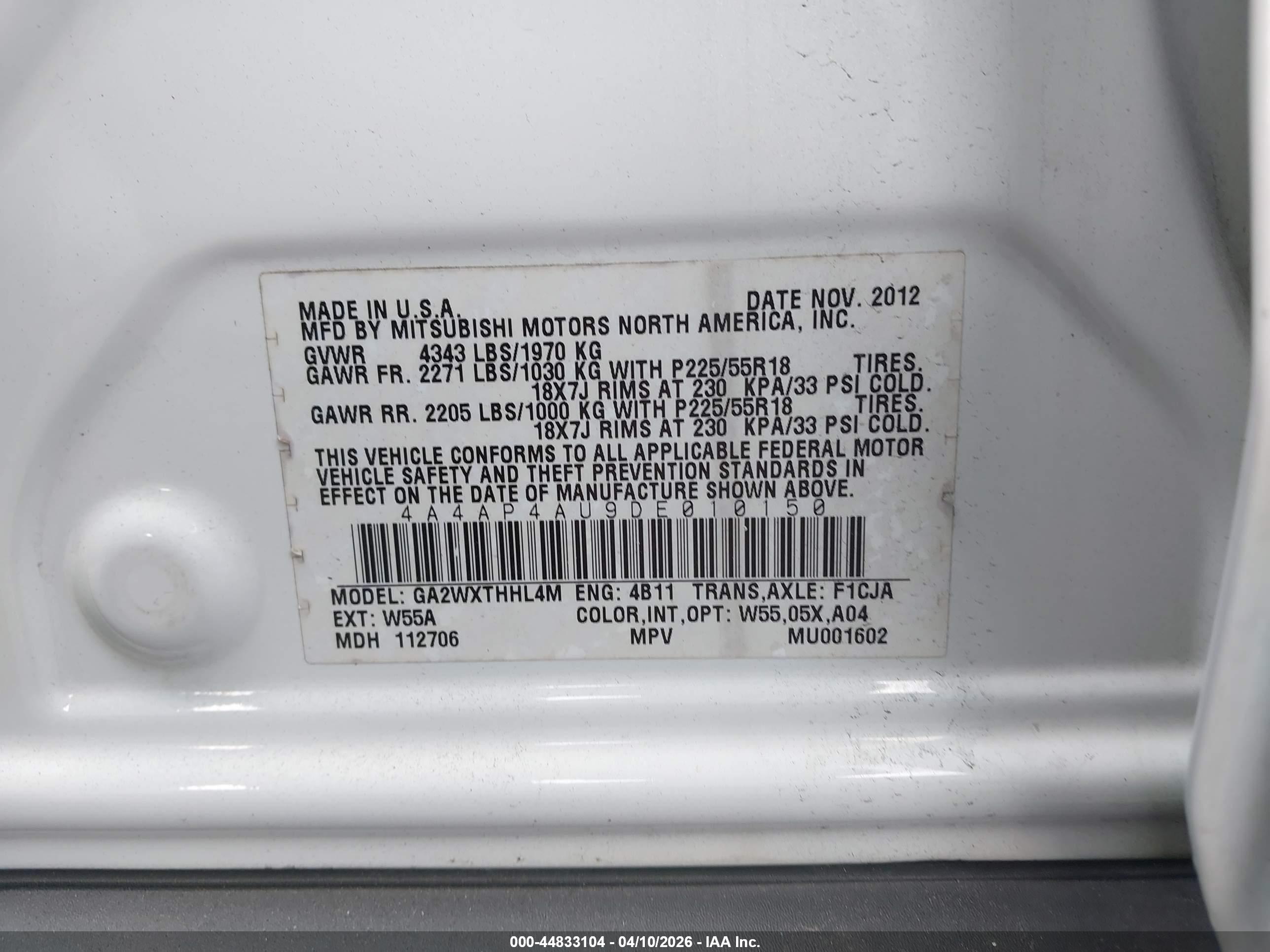 MITSUBISHI OUTLANDER image 9