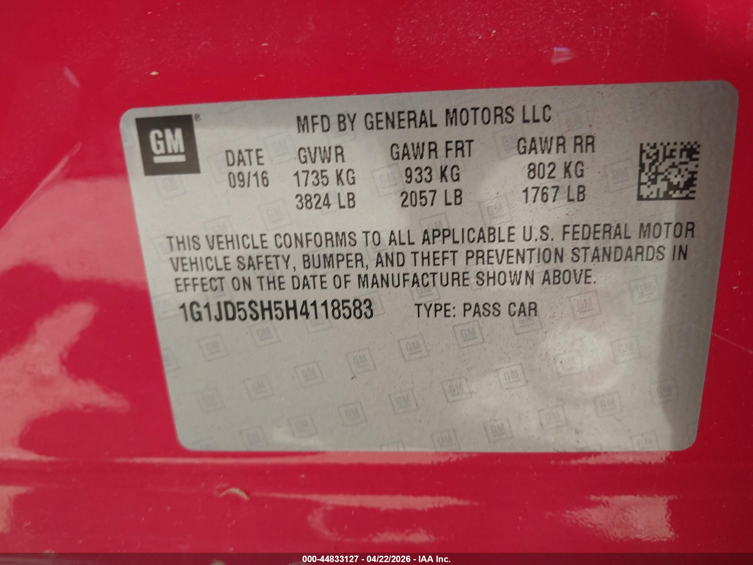 CHEVROLET SONIC image 9