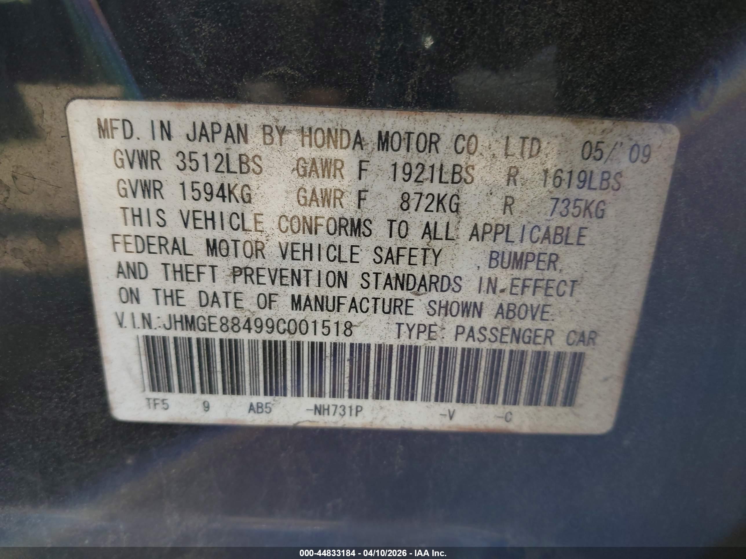 HONDA FIT image 9