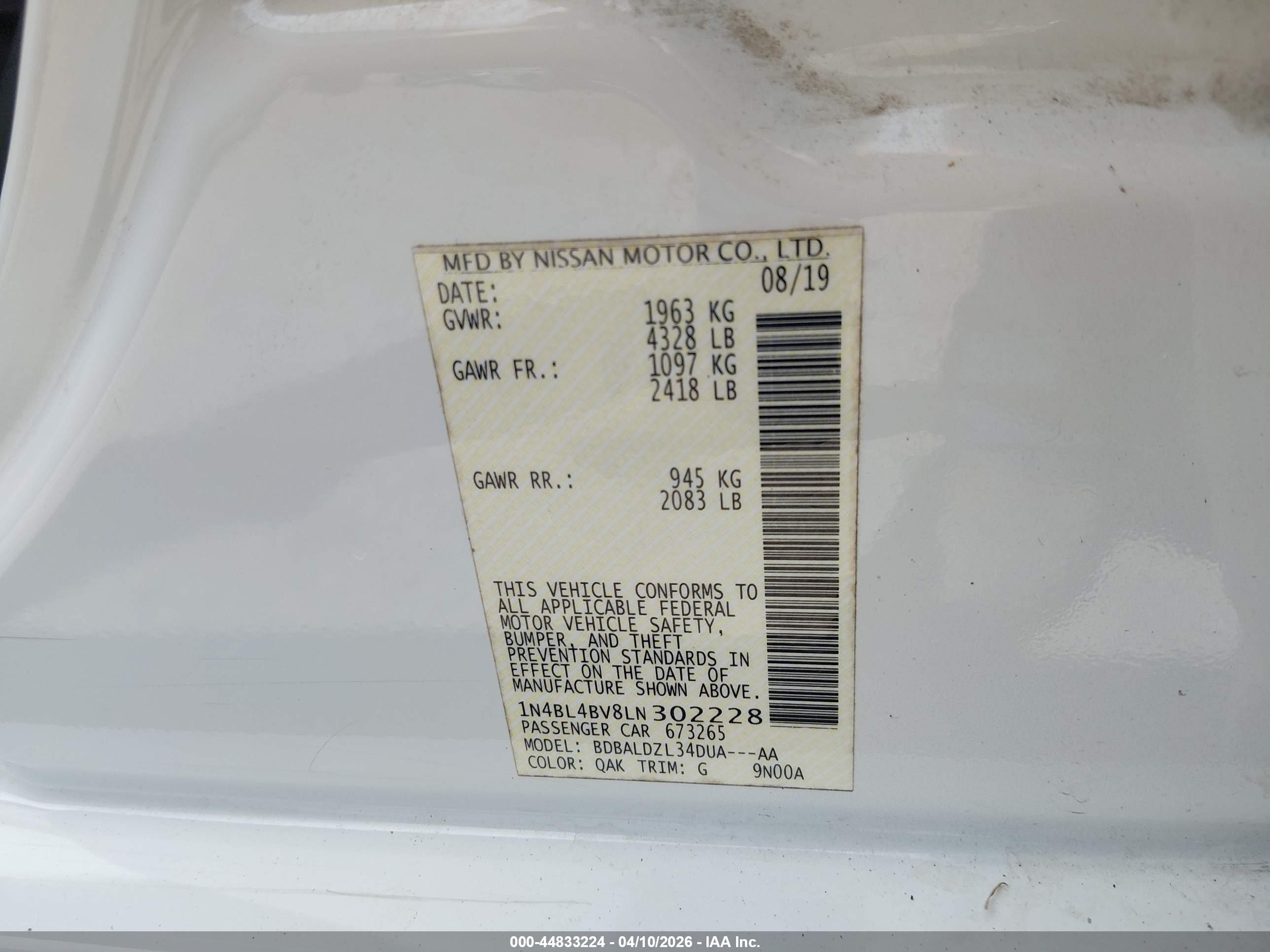NISSAN ALTIMA image 9