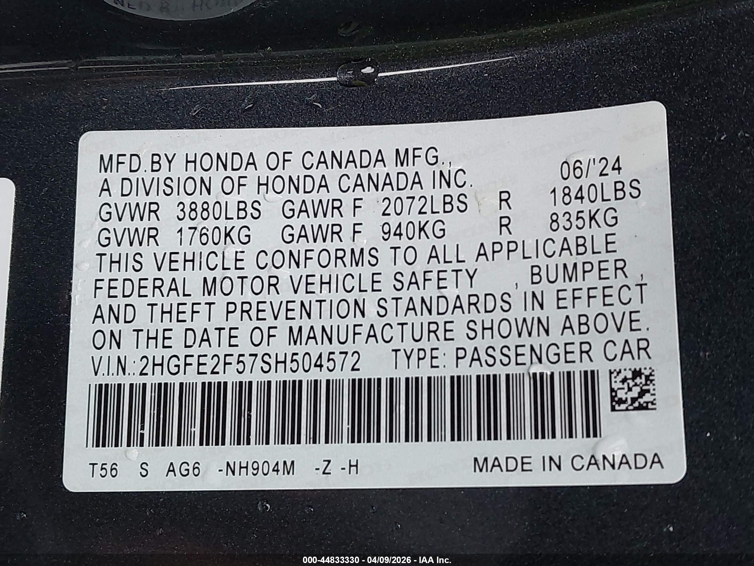 HONDA CIVIC image 9