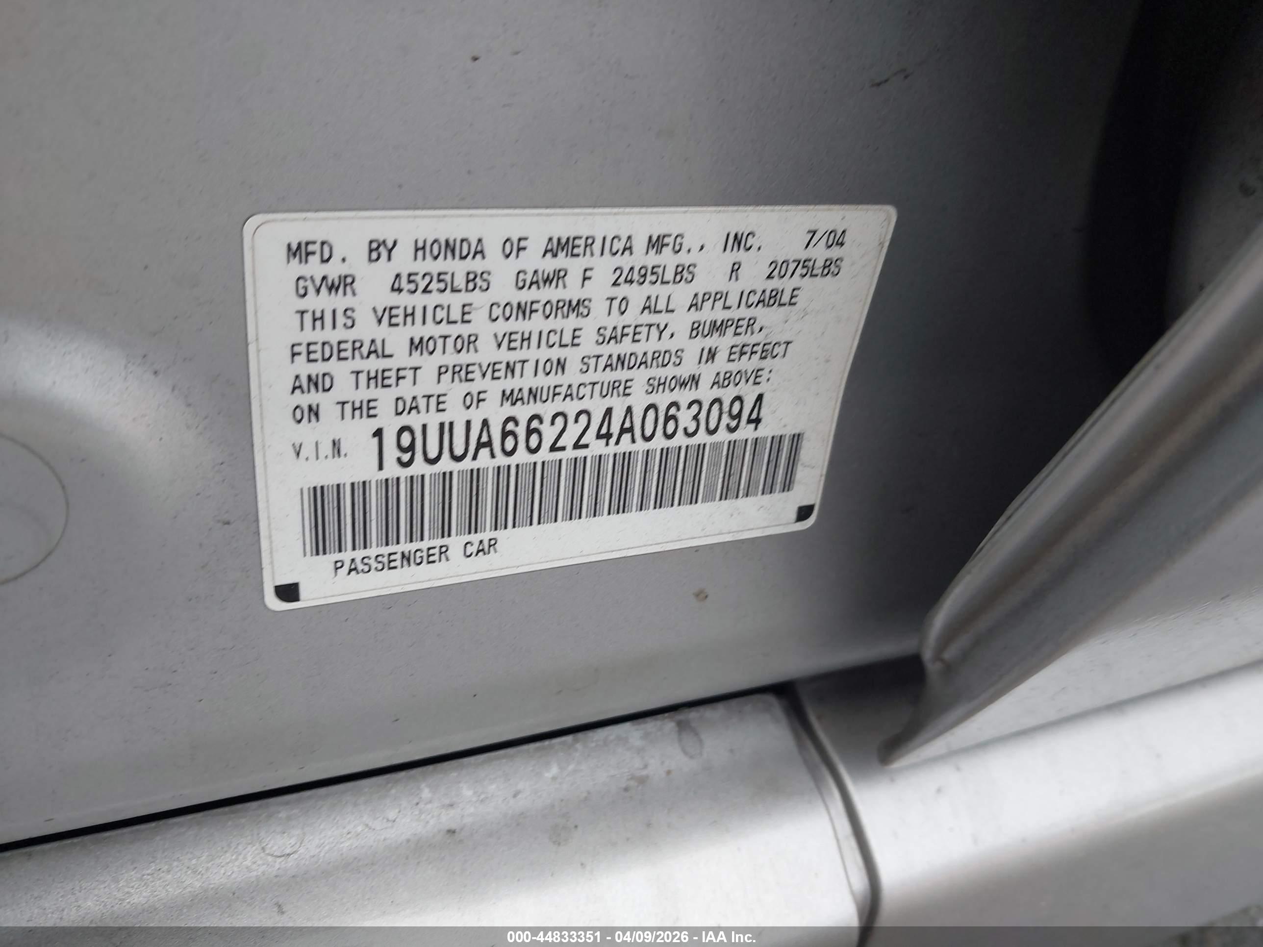 ACURA TL image 9