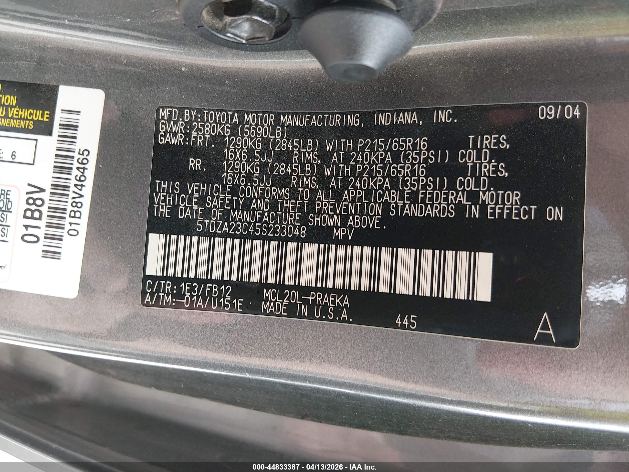 TOYOTA SIENNA image 9
