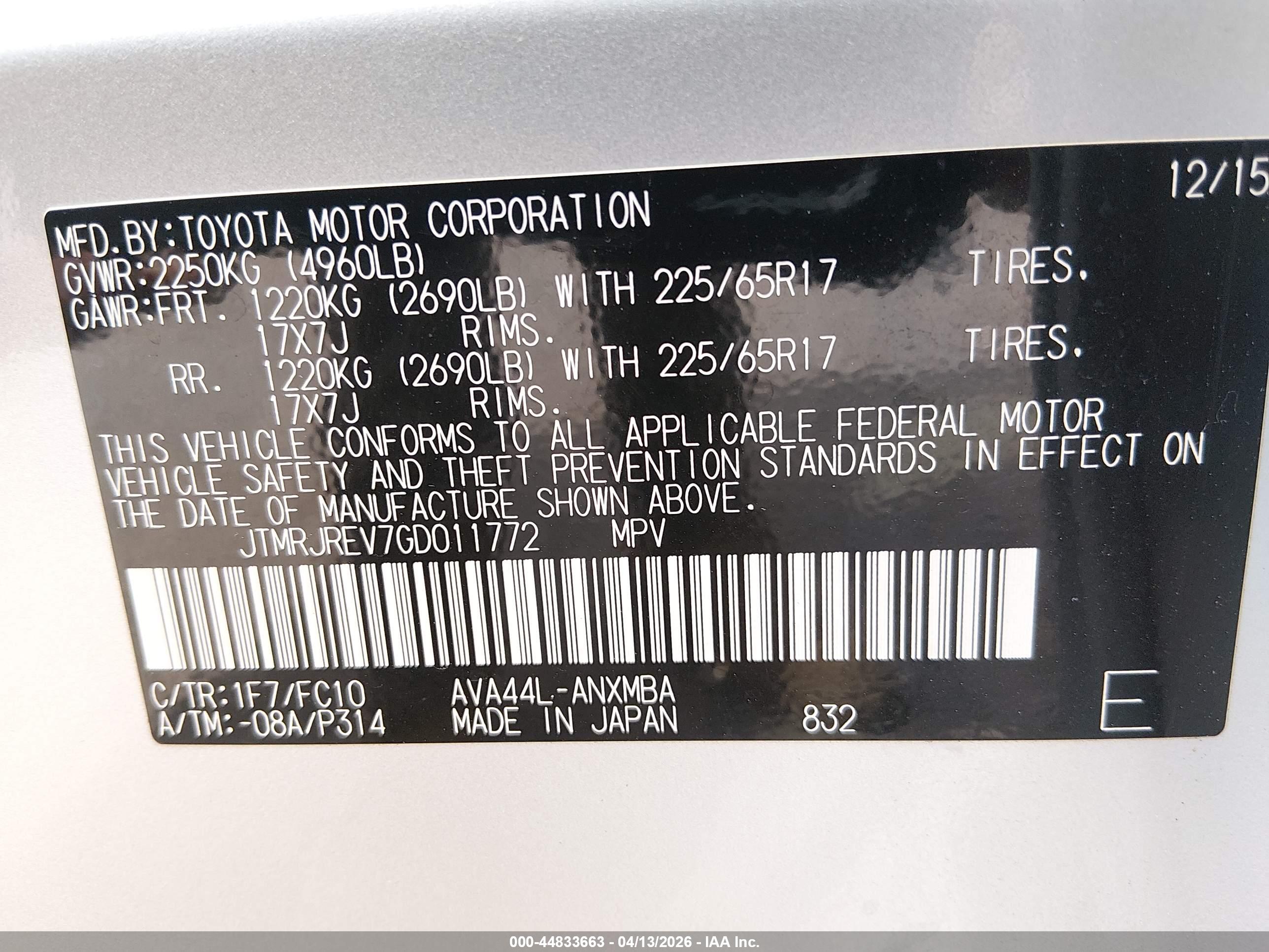 TOYOTA RAV4 image 9