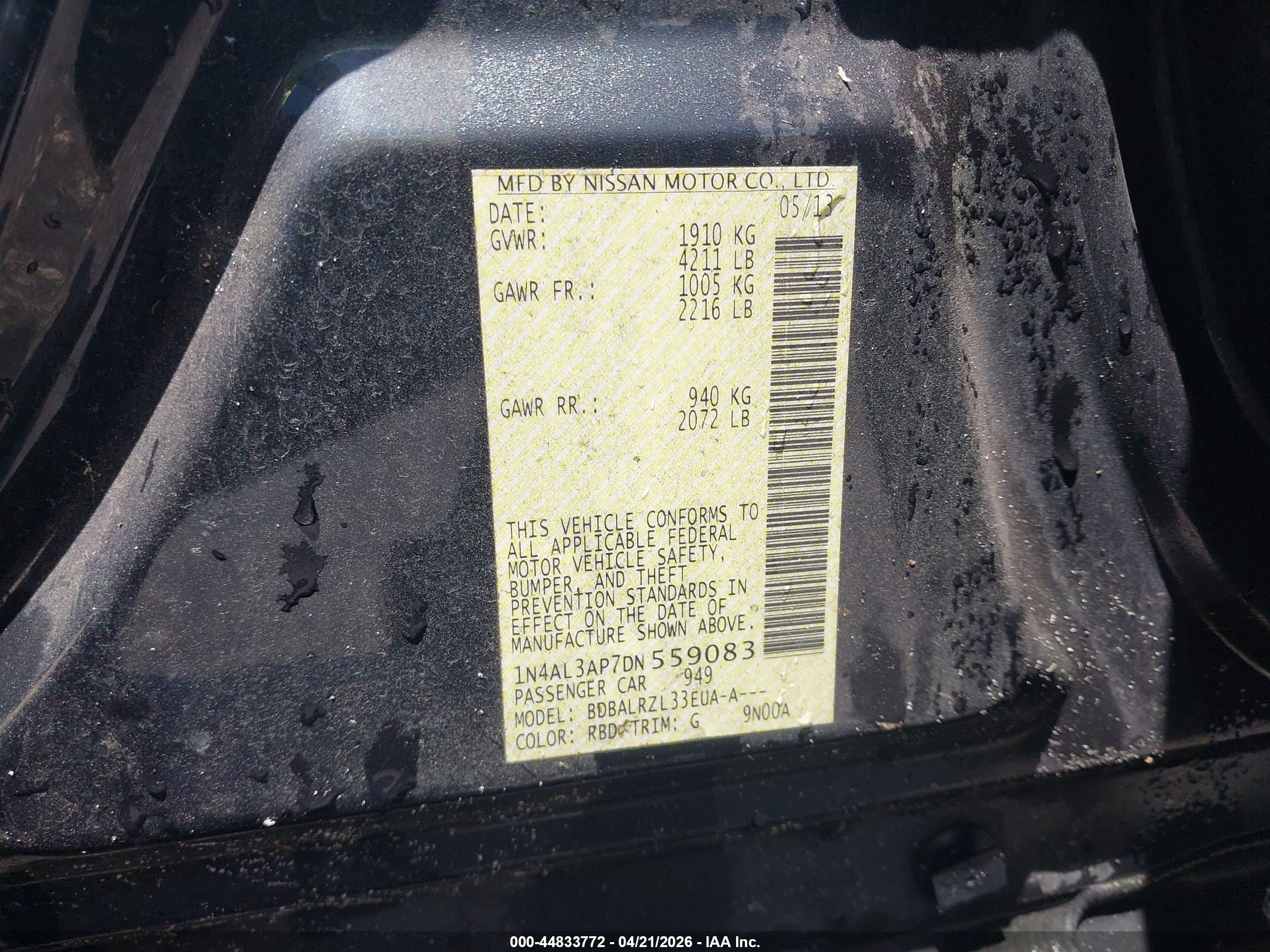 NISSAN ALTIMA image 9