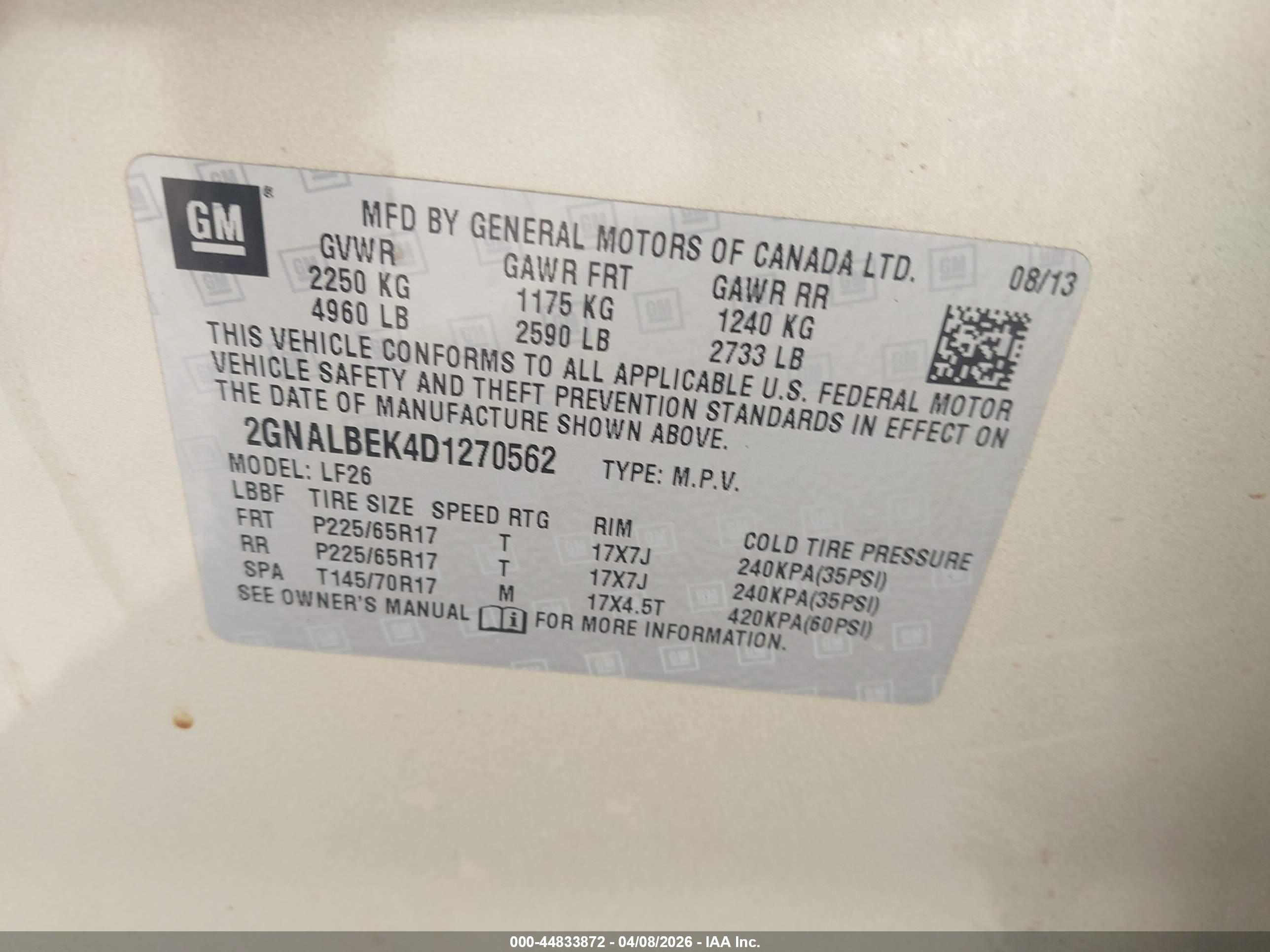 CHEVROLET EQUINOX image 9