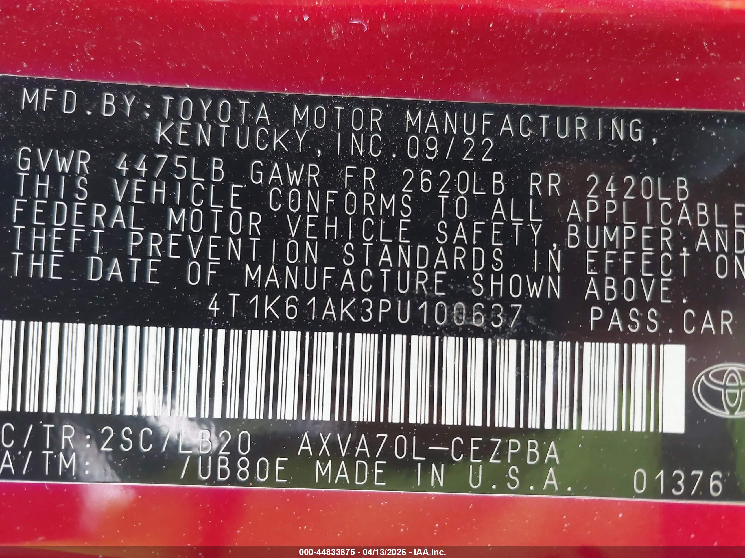 TOYOTA CAMRY image 9