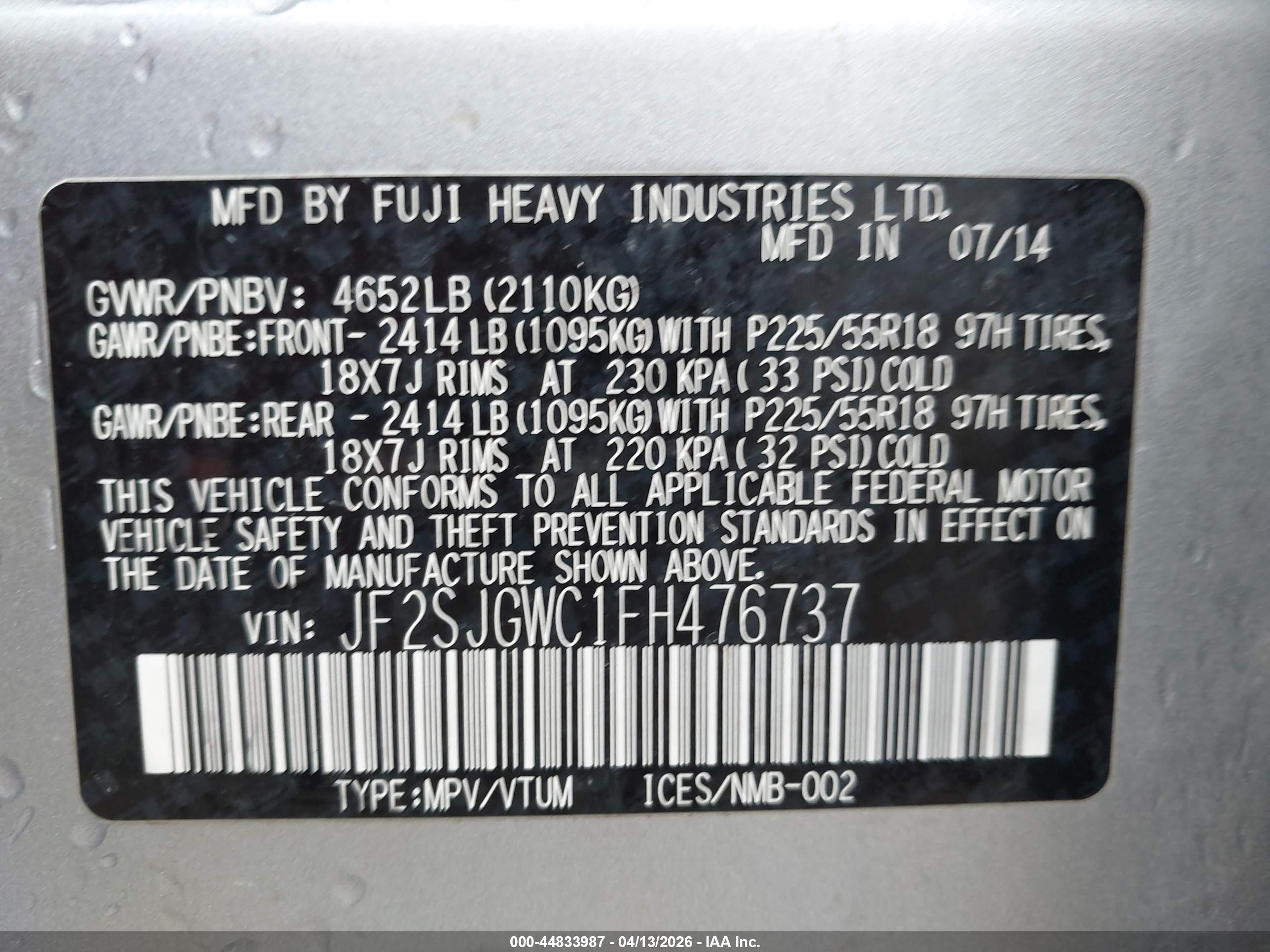SUBARU FORESTER image 9