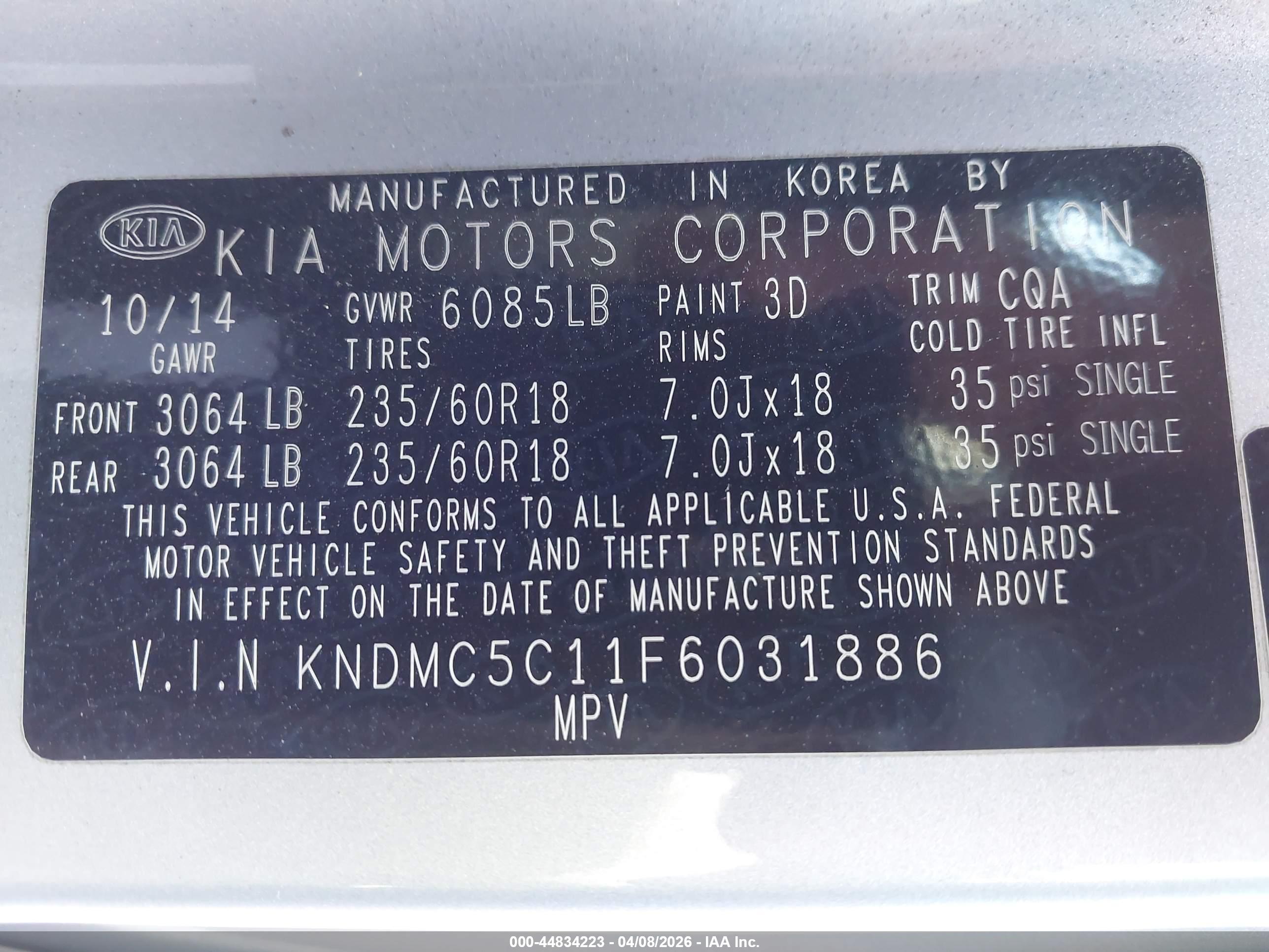 KIA SEDONA image 9