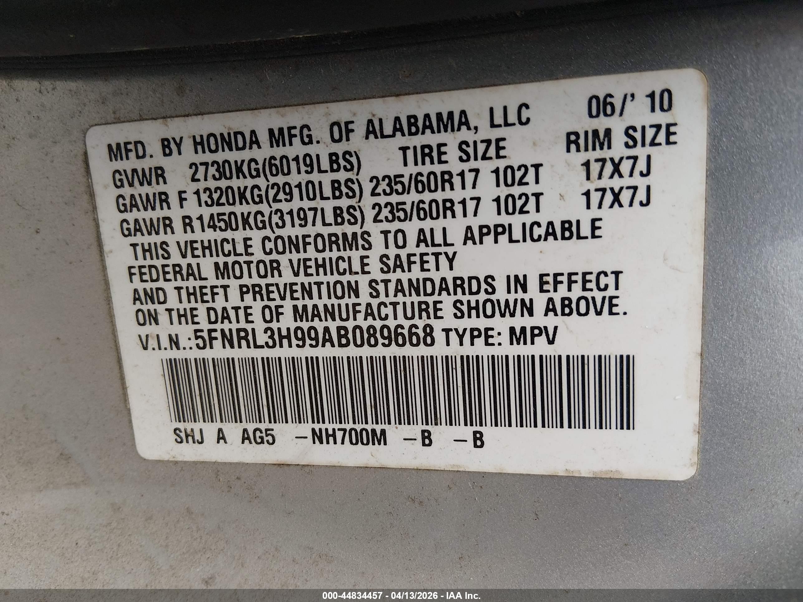 HONDA ODYSSEY image 9