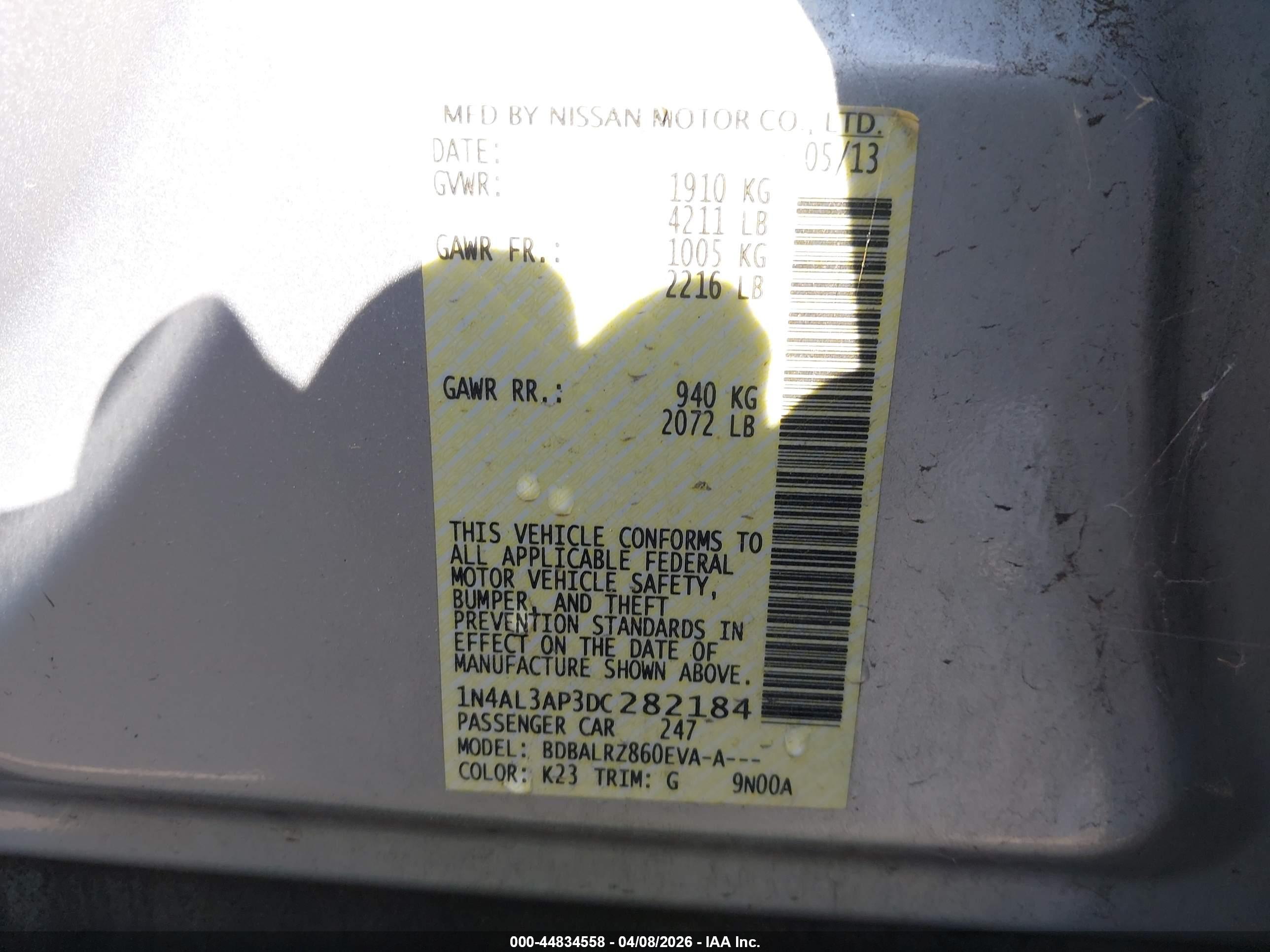 NISSAN ALTIMA image 9