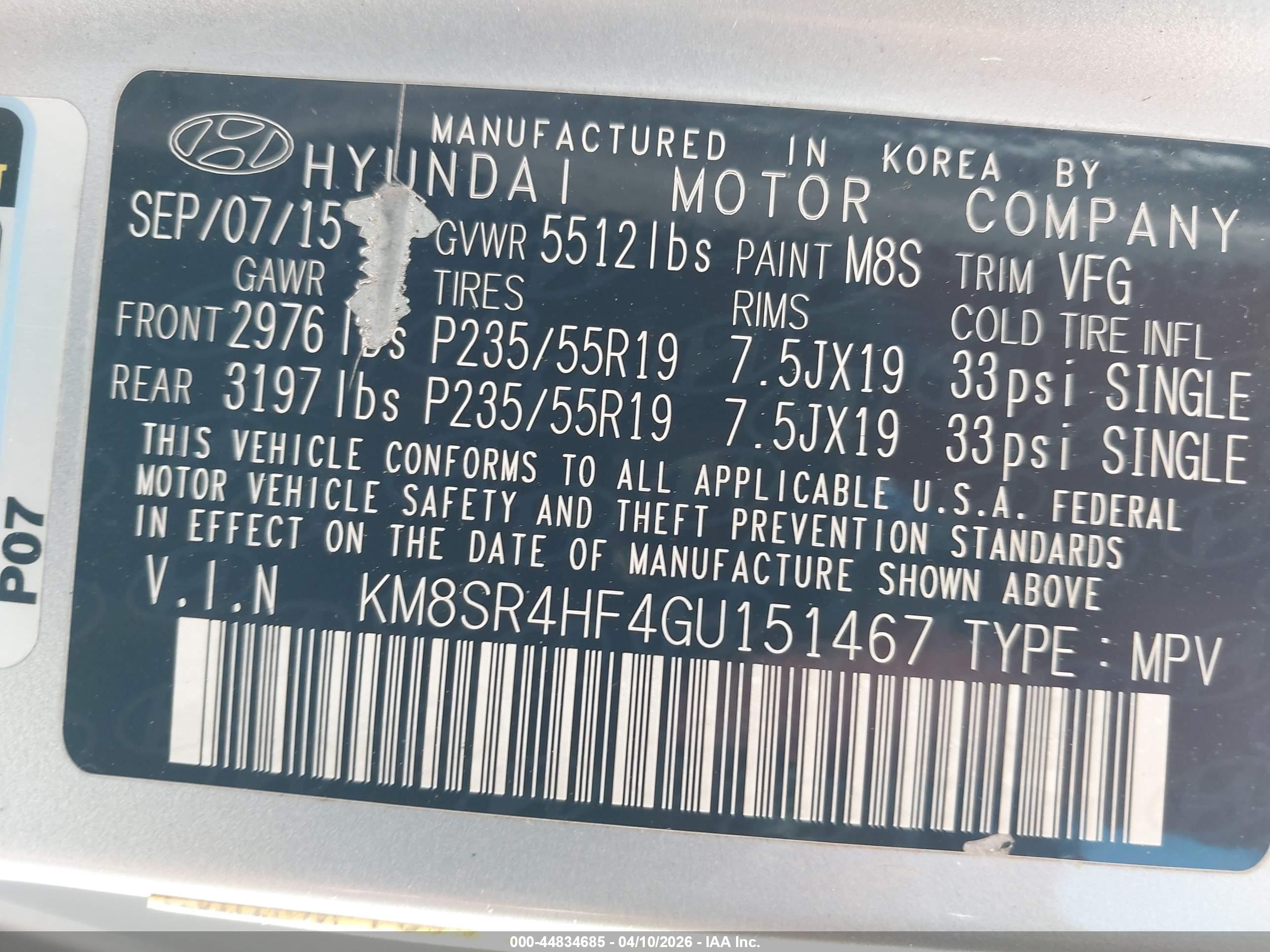 HYUNDAI SANTA image 9