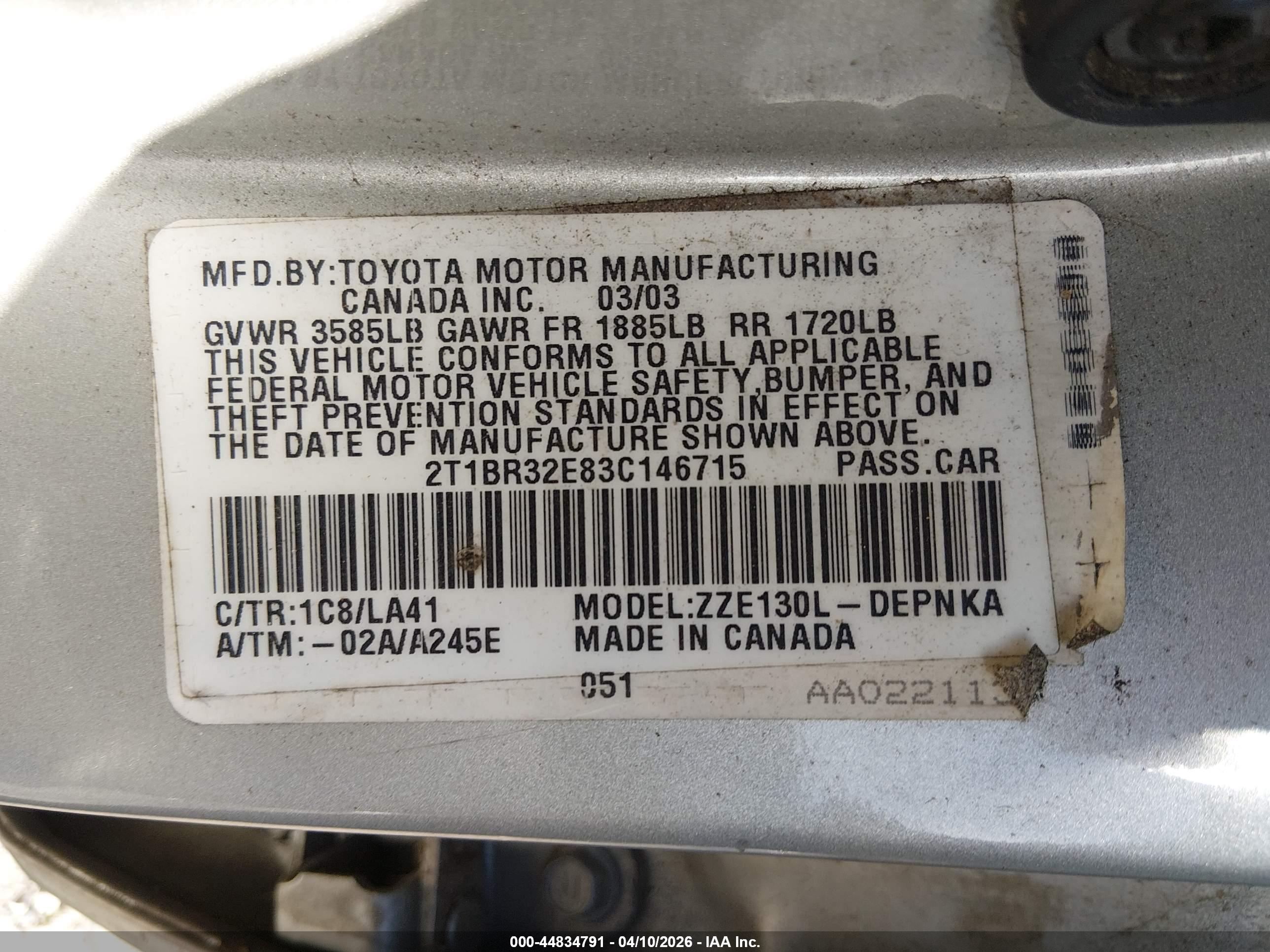 TOYOTA COROLLA image 9
