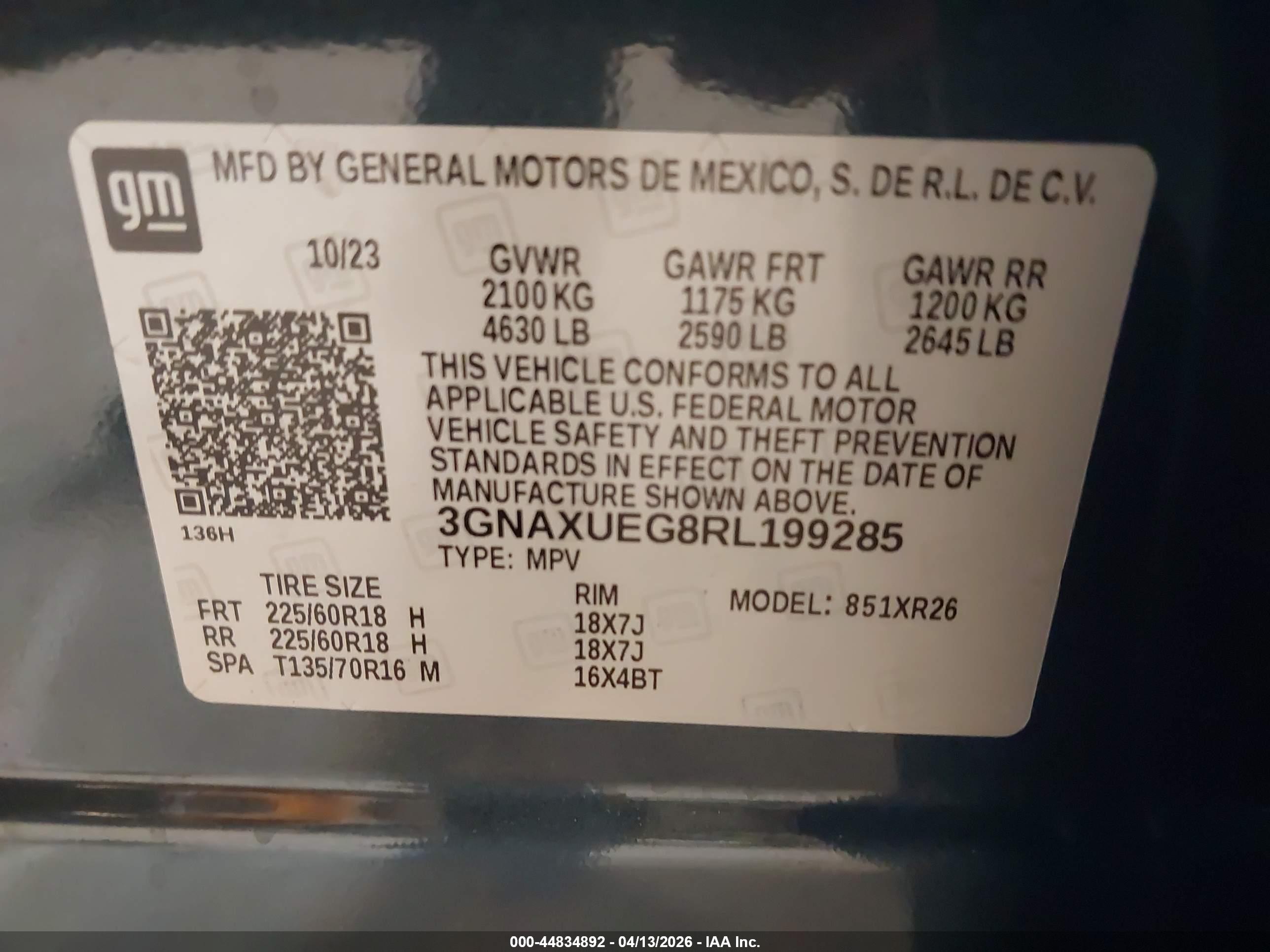 CHEVROLET EQUINOX image 9