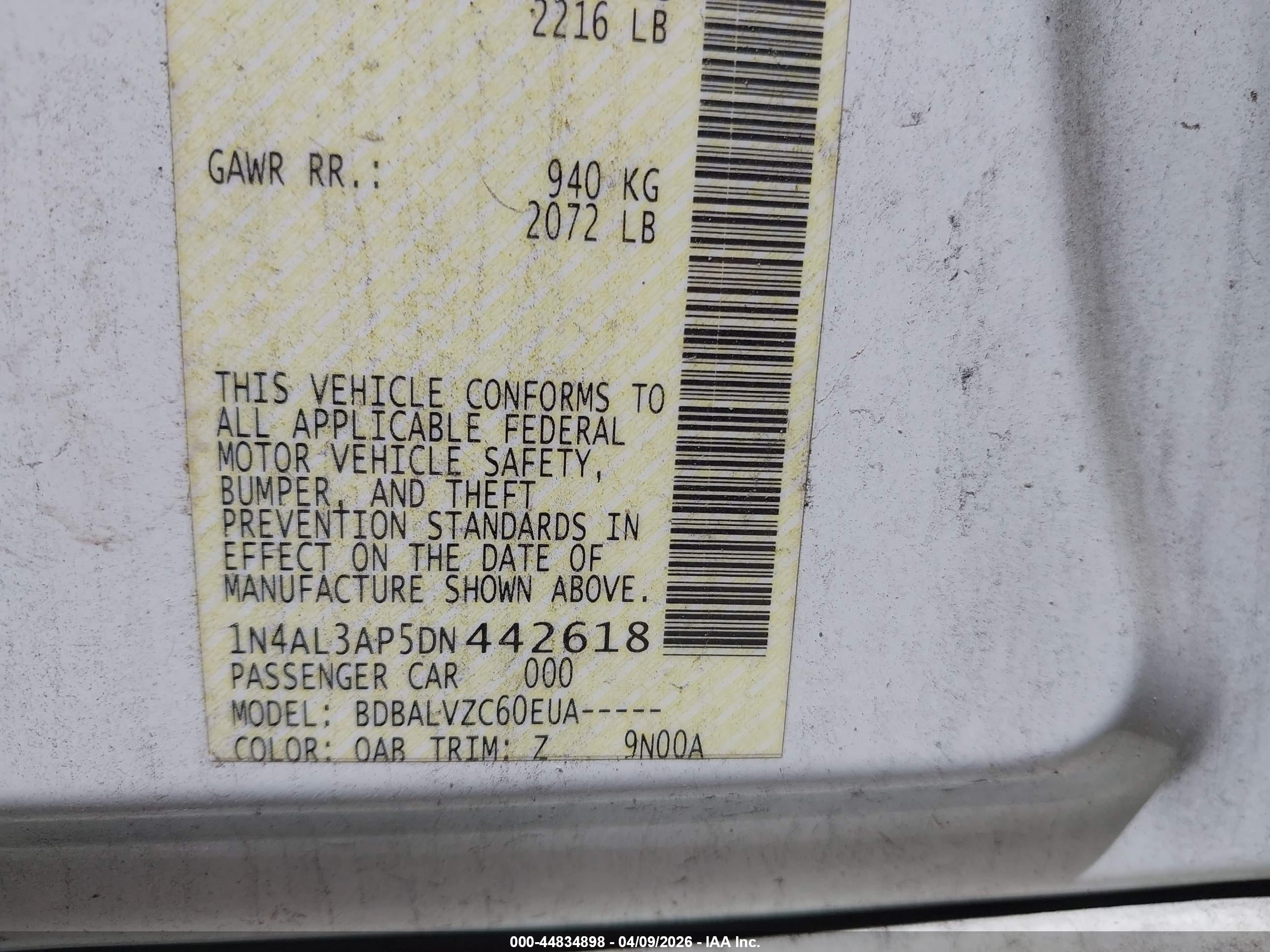 NISSAN ALTIMA image 9