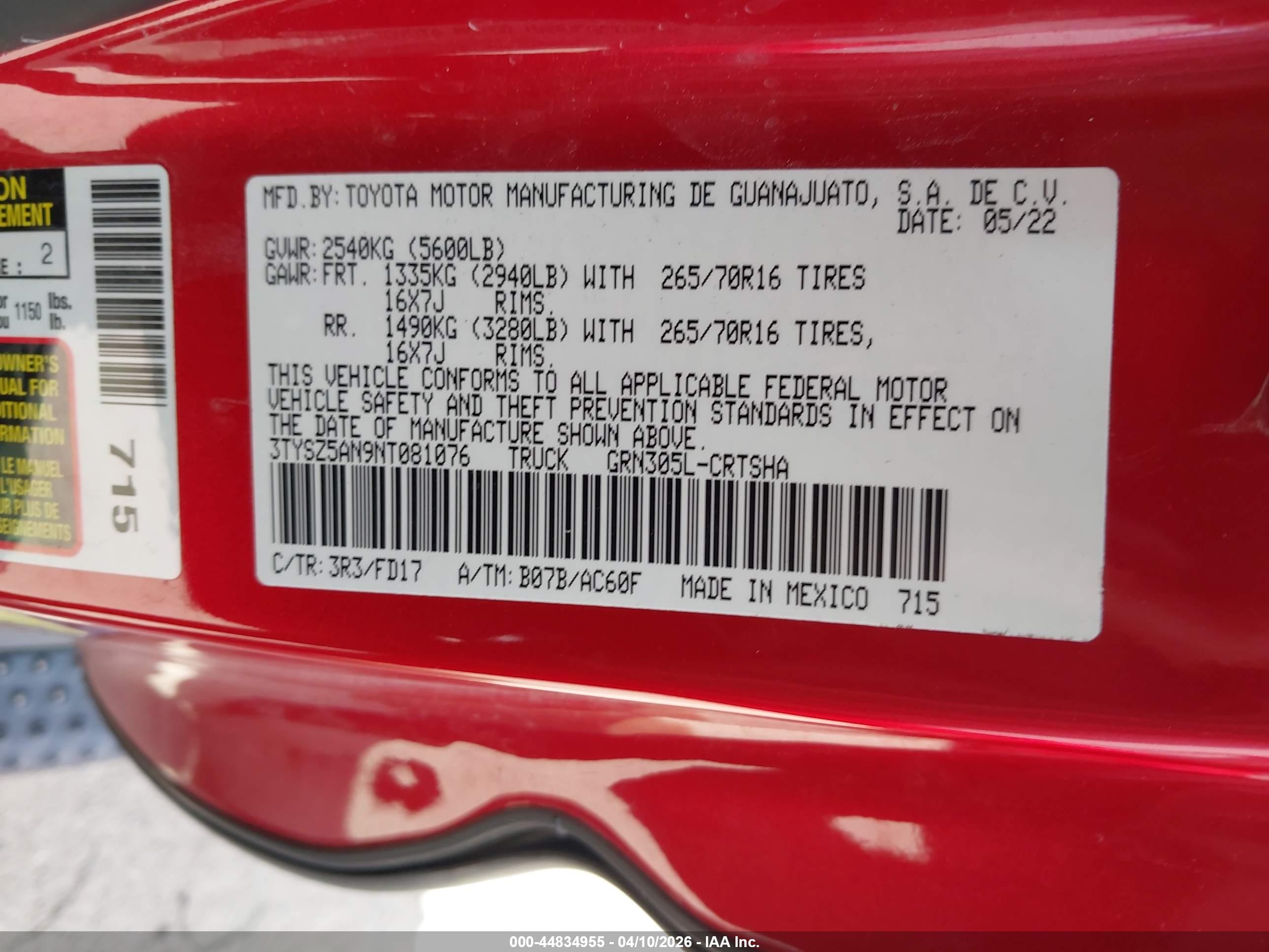 TOYOTA TACOMA image 9