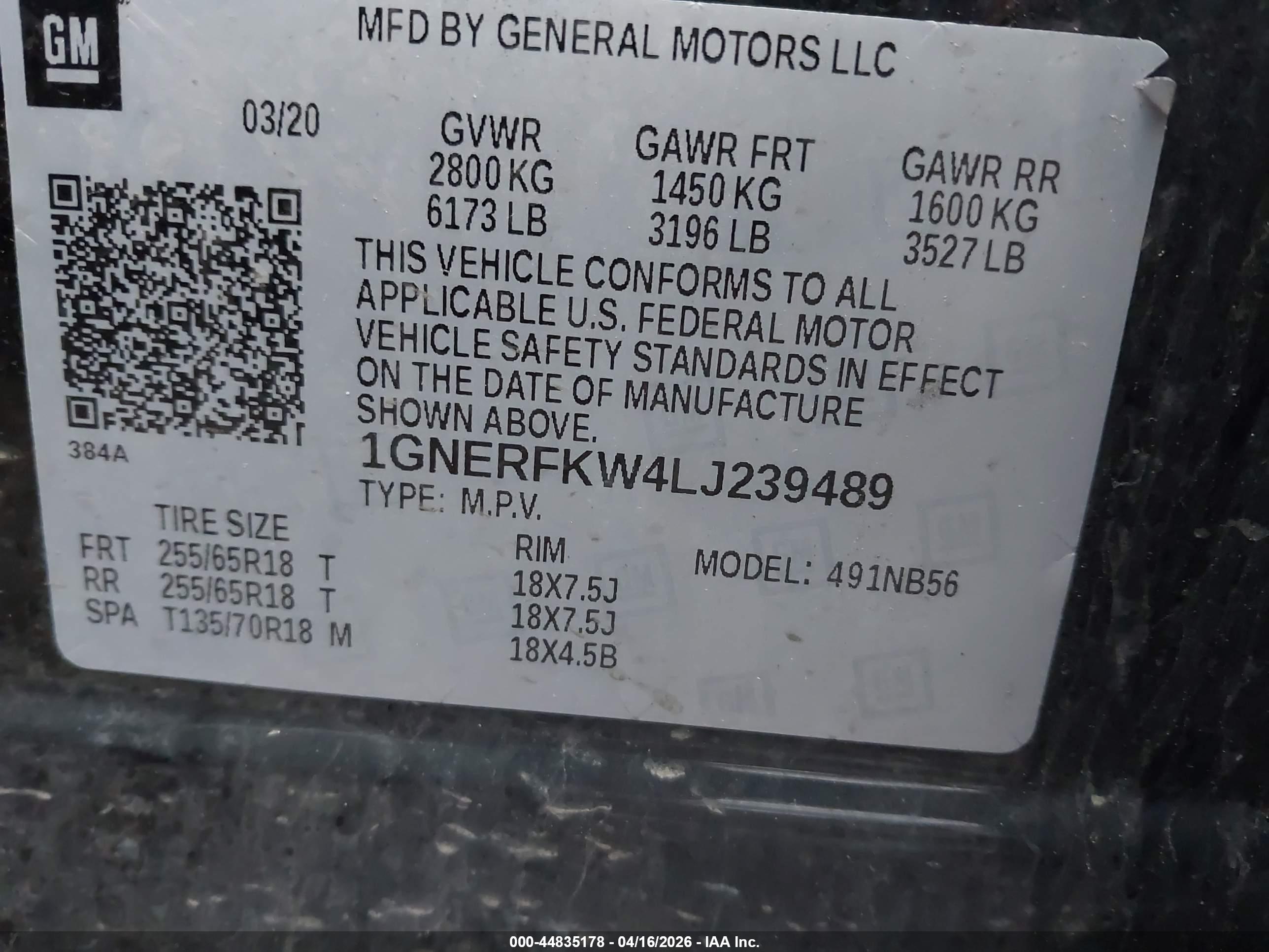 CHEVROLET TRAVERSE image 9