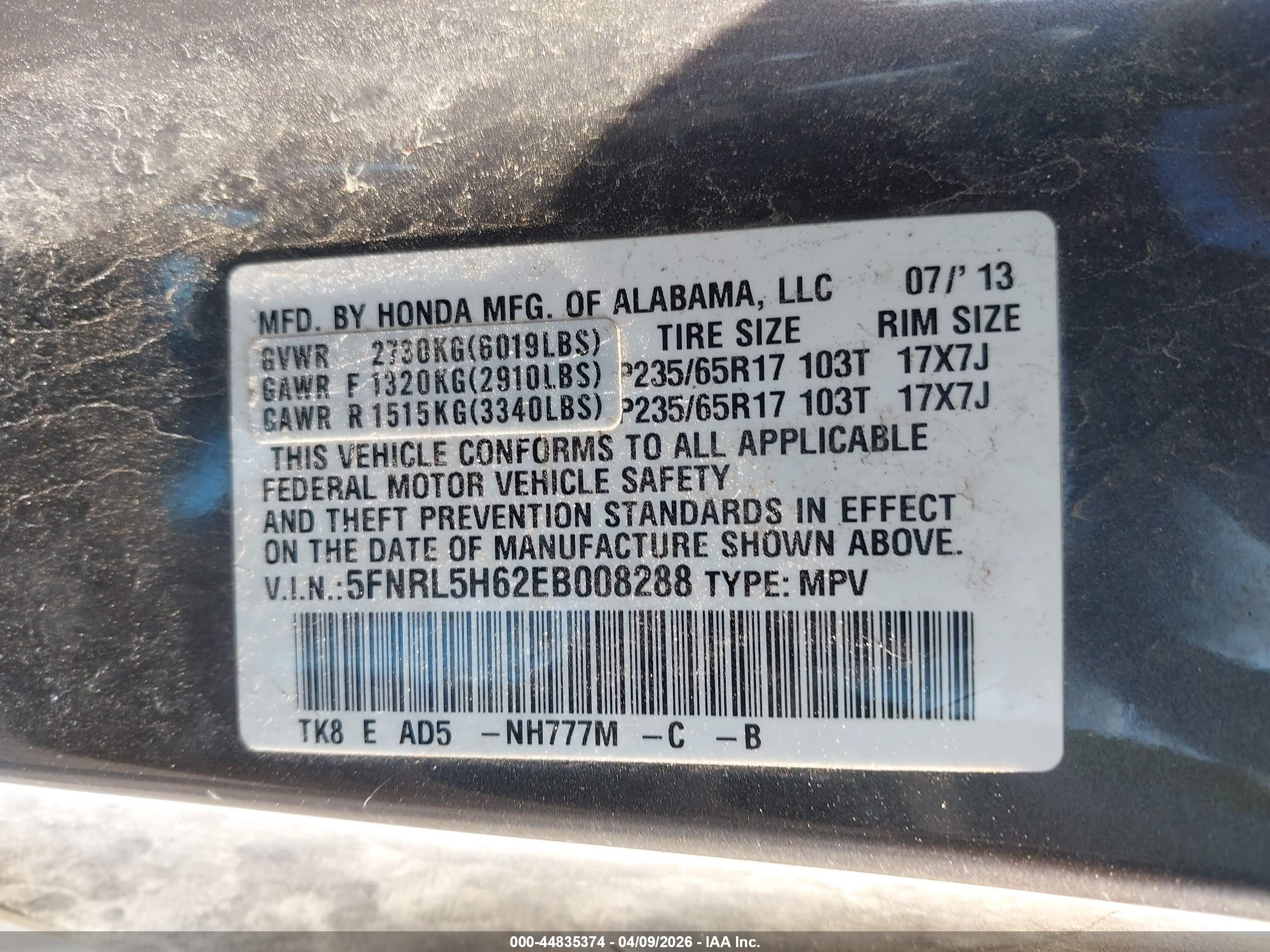 HONDA ODYSSEY image 9