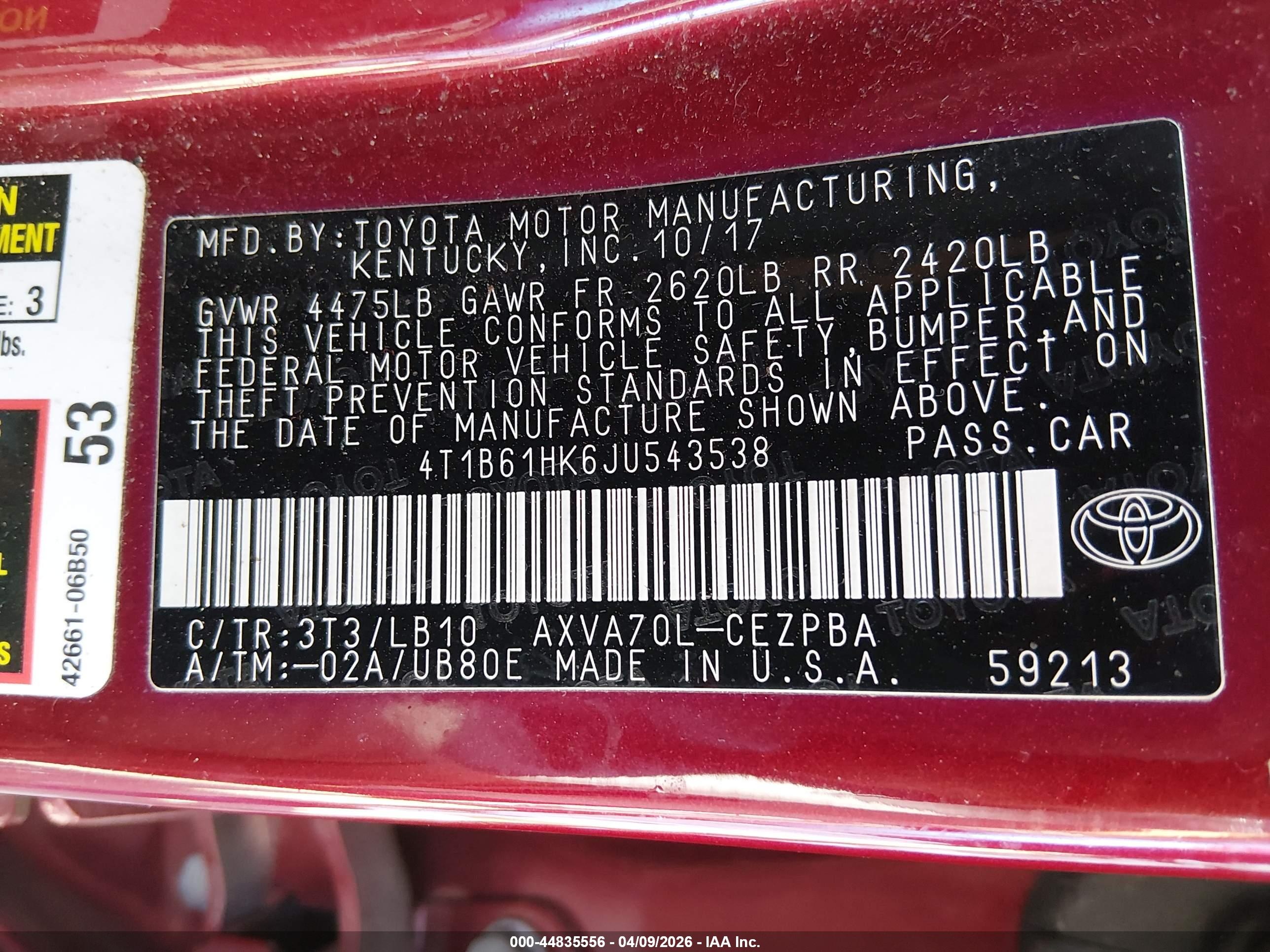 TOYOTA CAMRY image 9