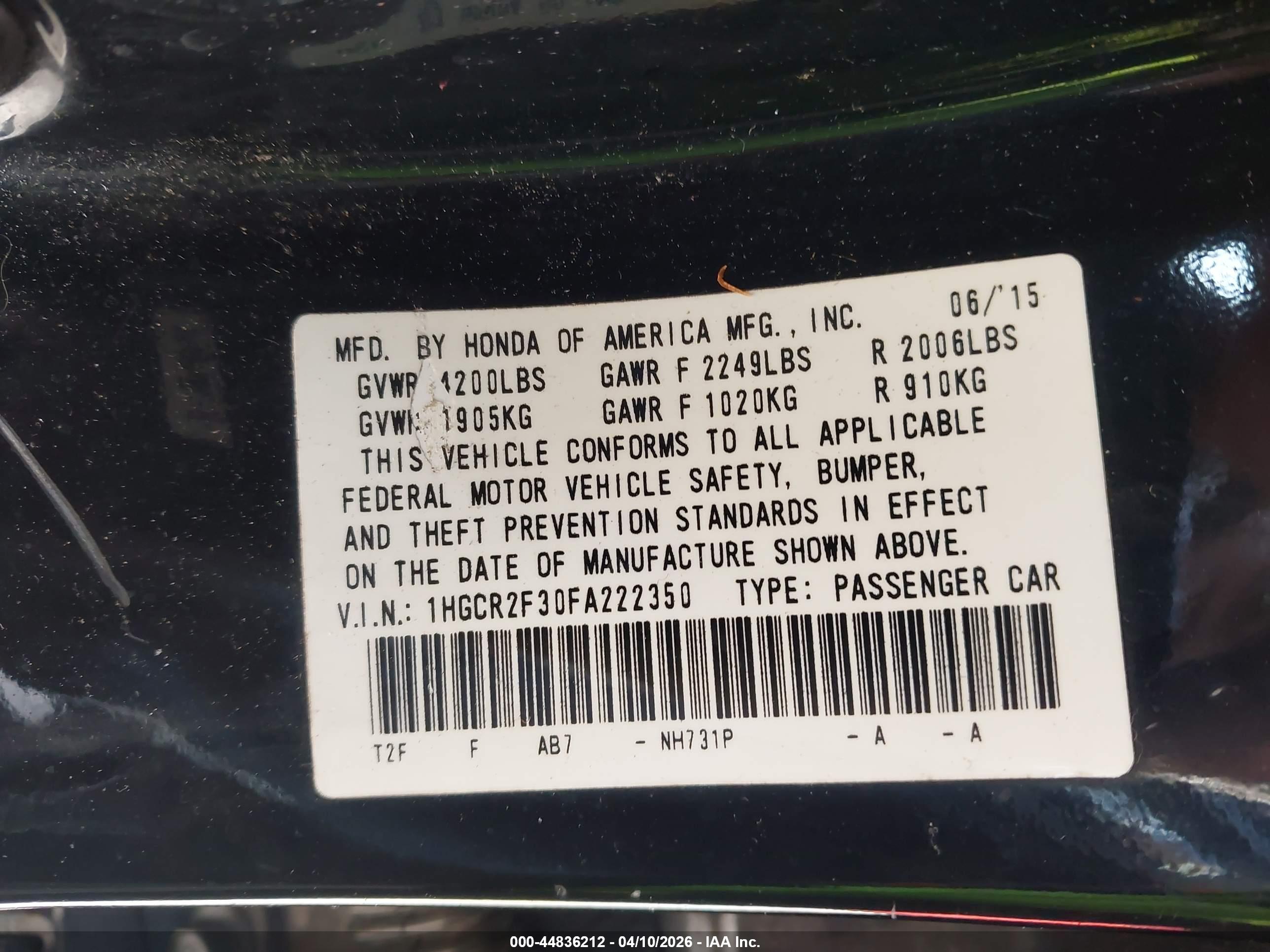 HONDA ACCORD image 9