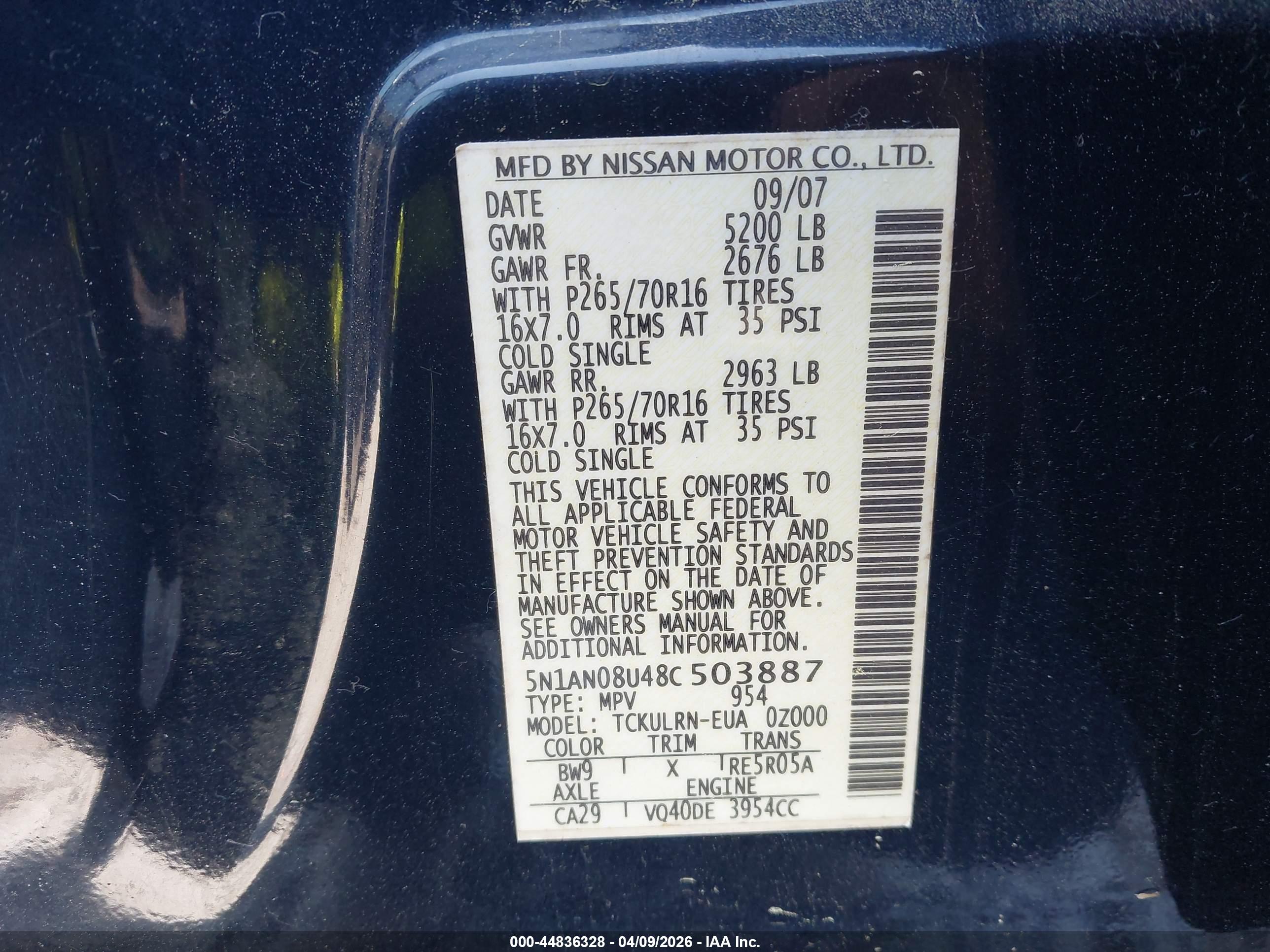 NISSAN XTERRA image 9