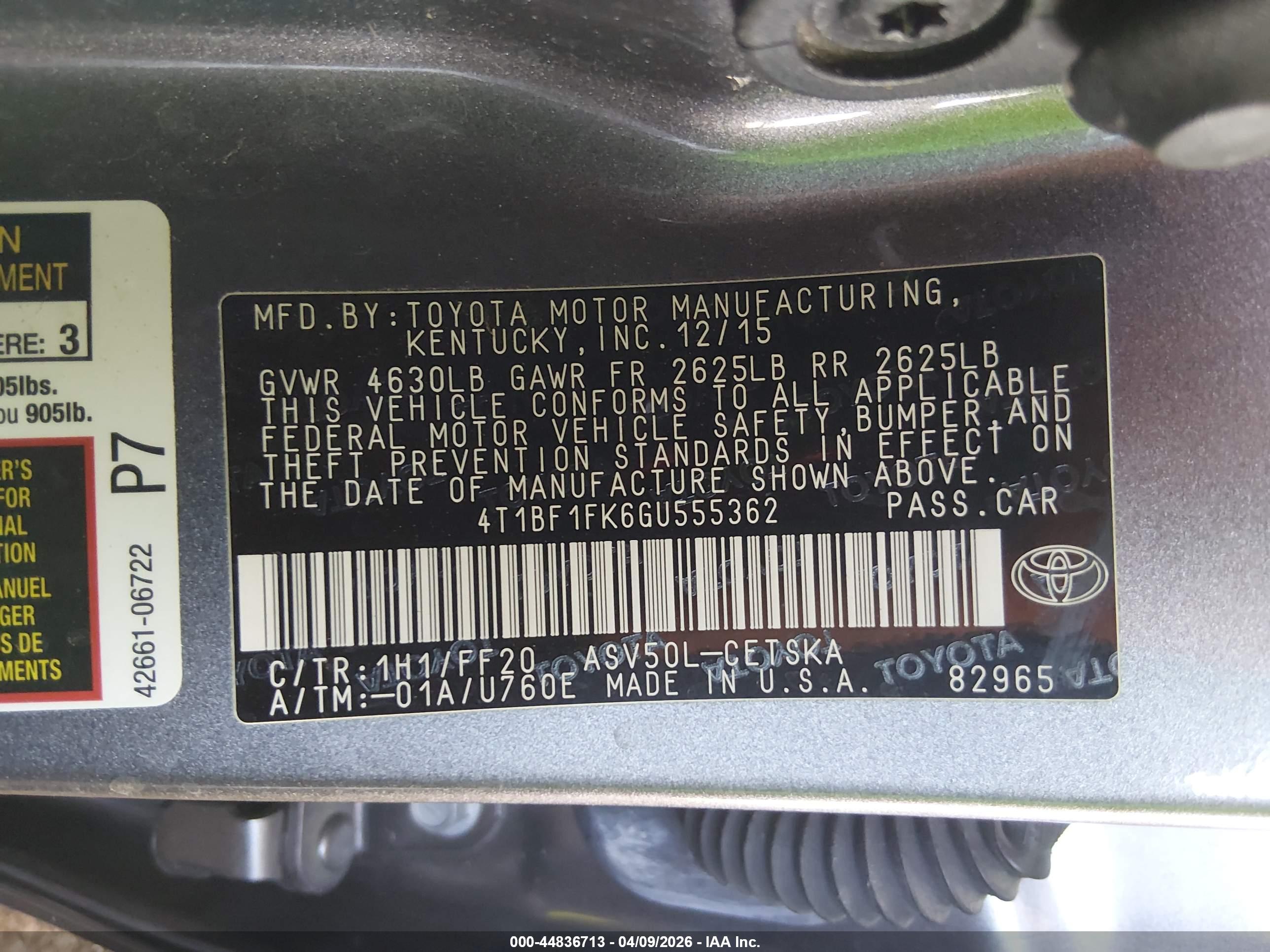 TOYOTA CAMRY image 9