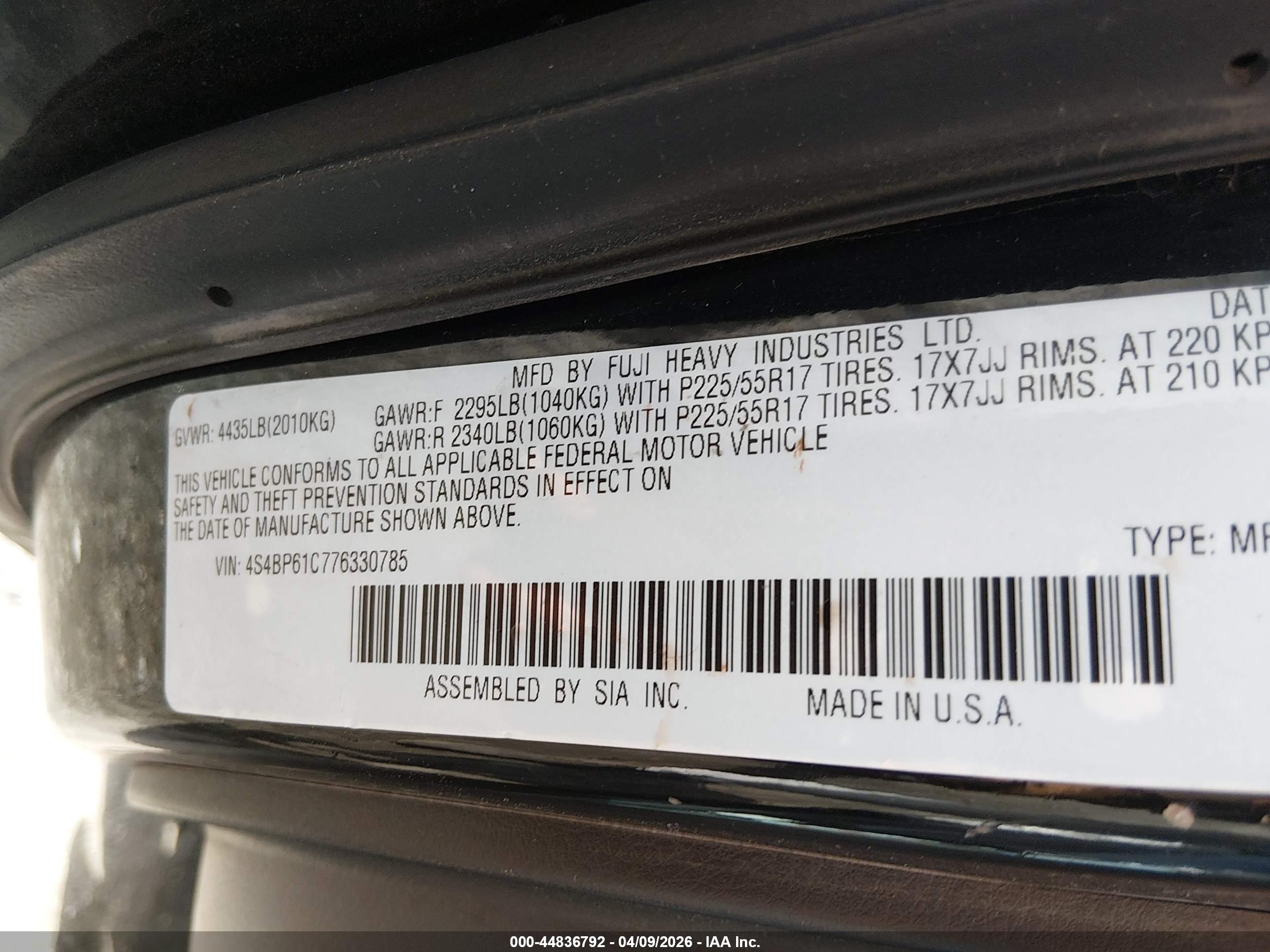 SUBARU OUTBACK image 9