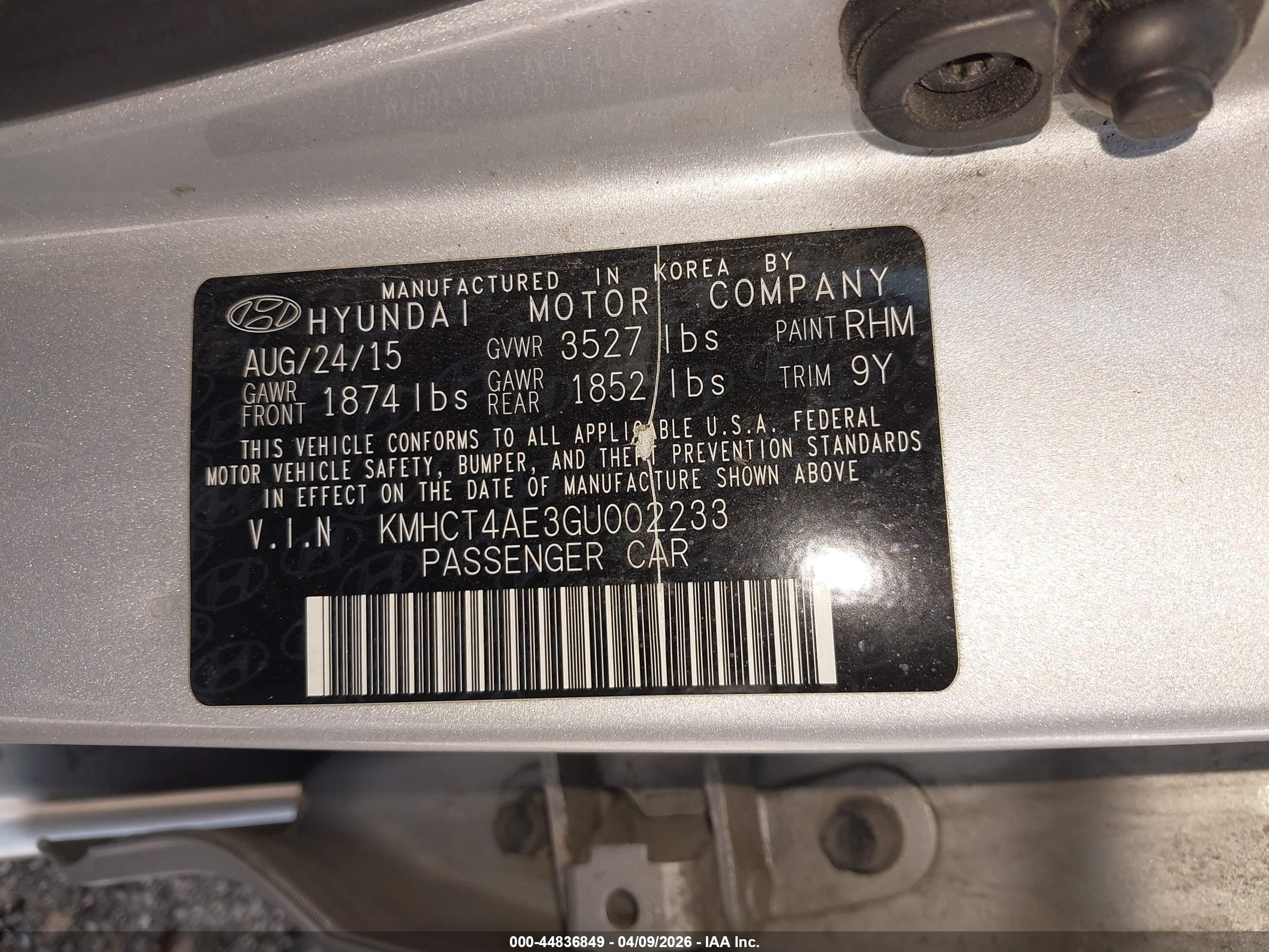 HYUNDAI ACCENT image 9