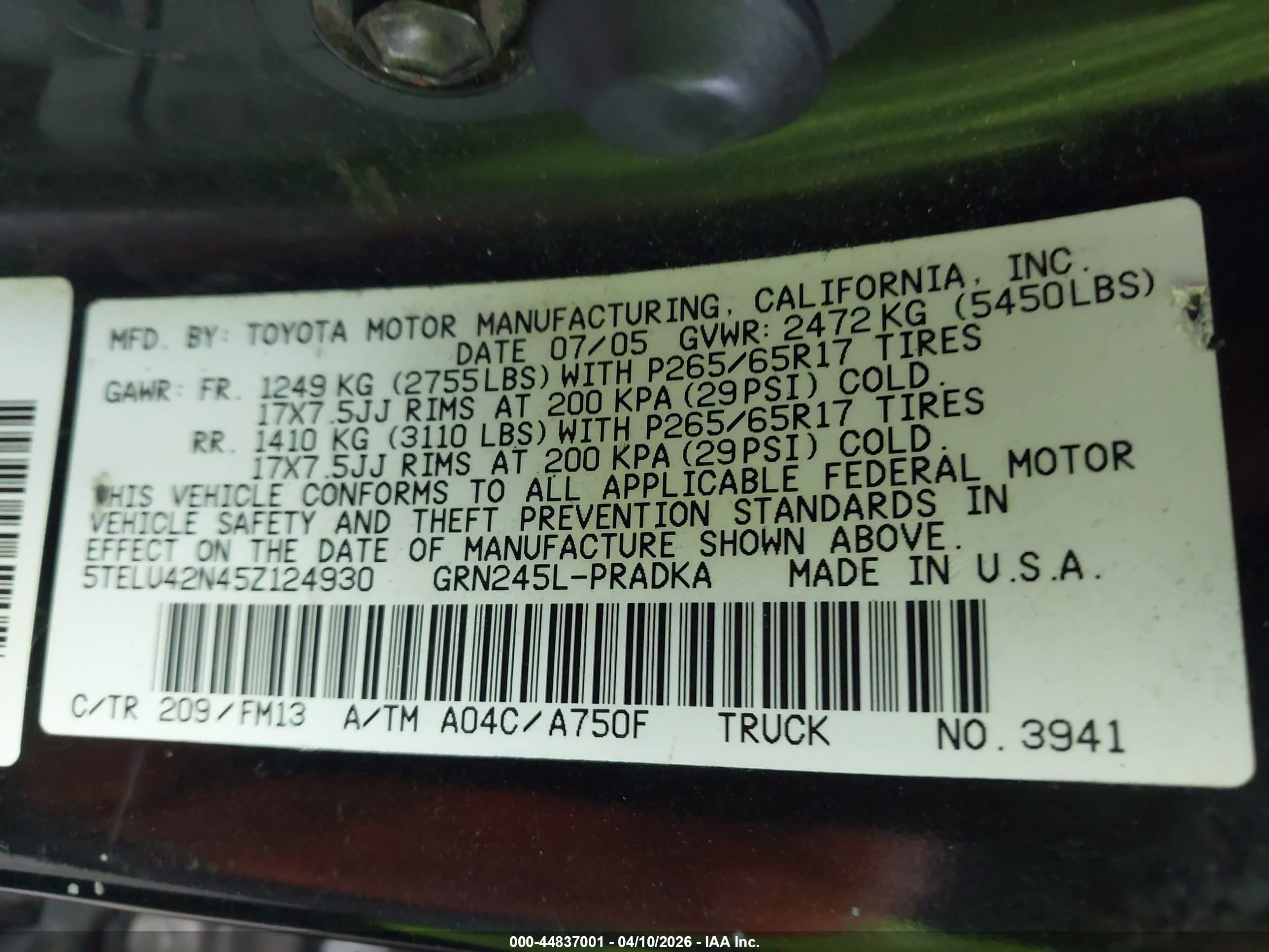 TOYOTA TACOMA image 9