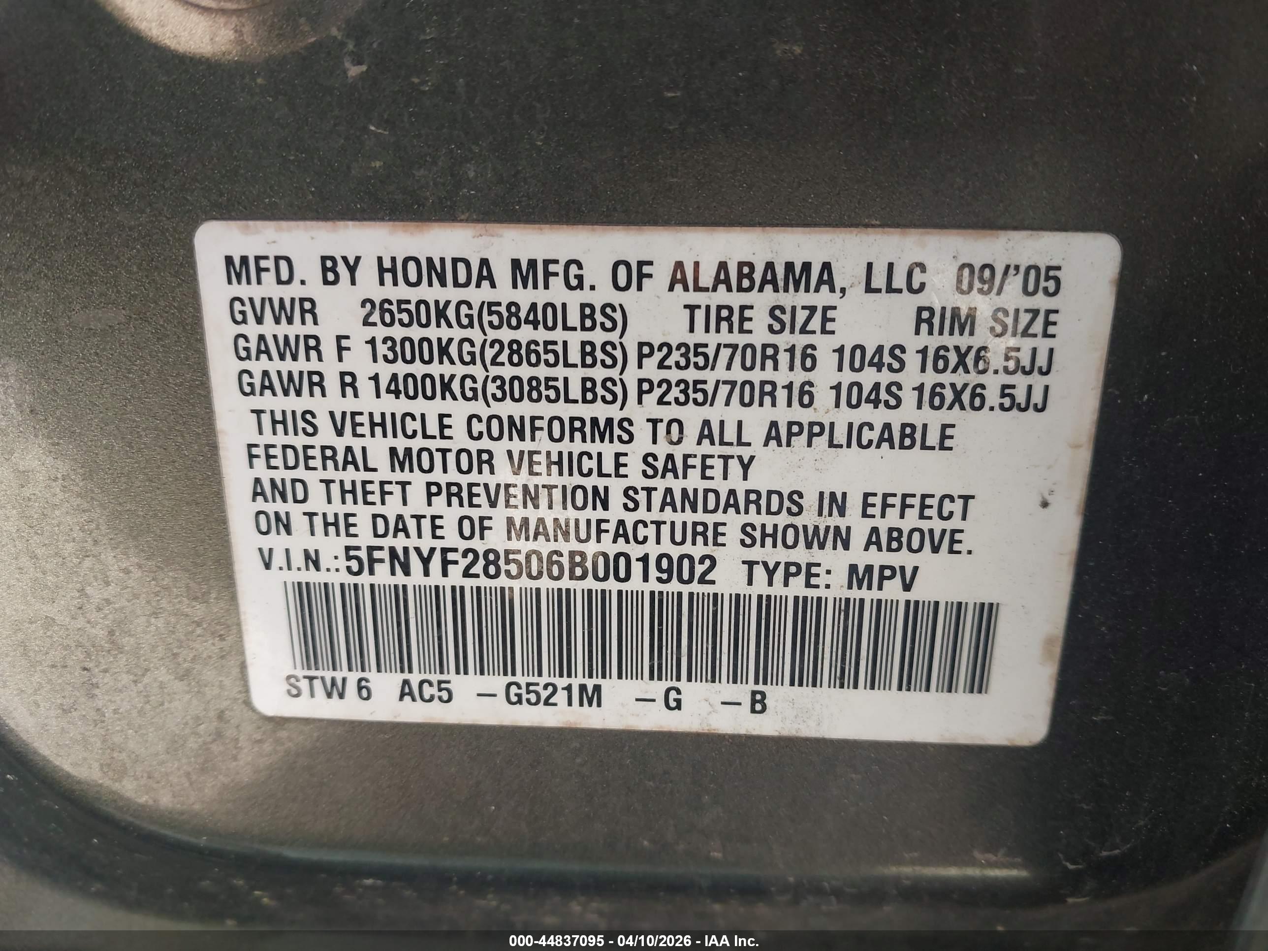 HONDA PILOT image 9