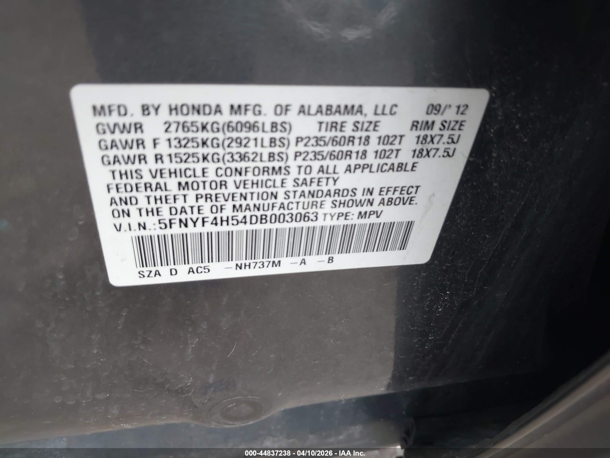 HONDA PILOT image 9
