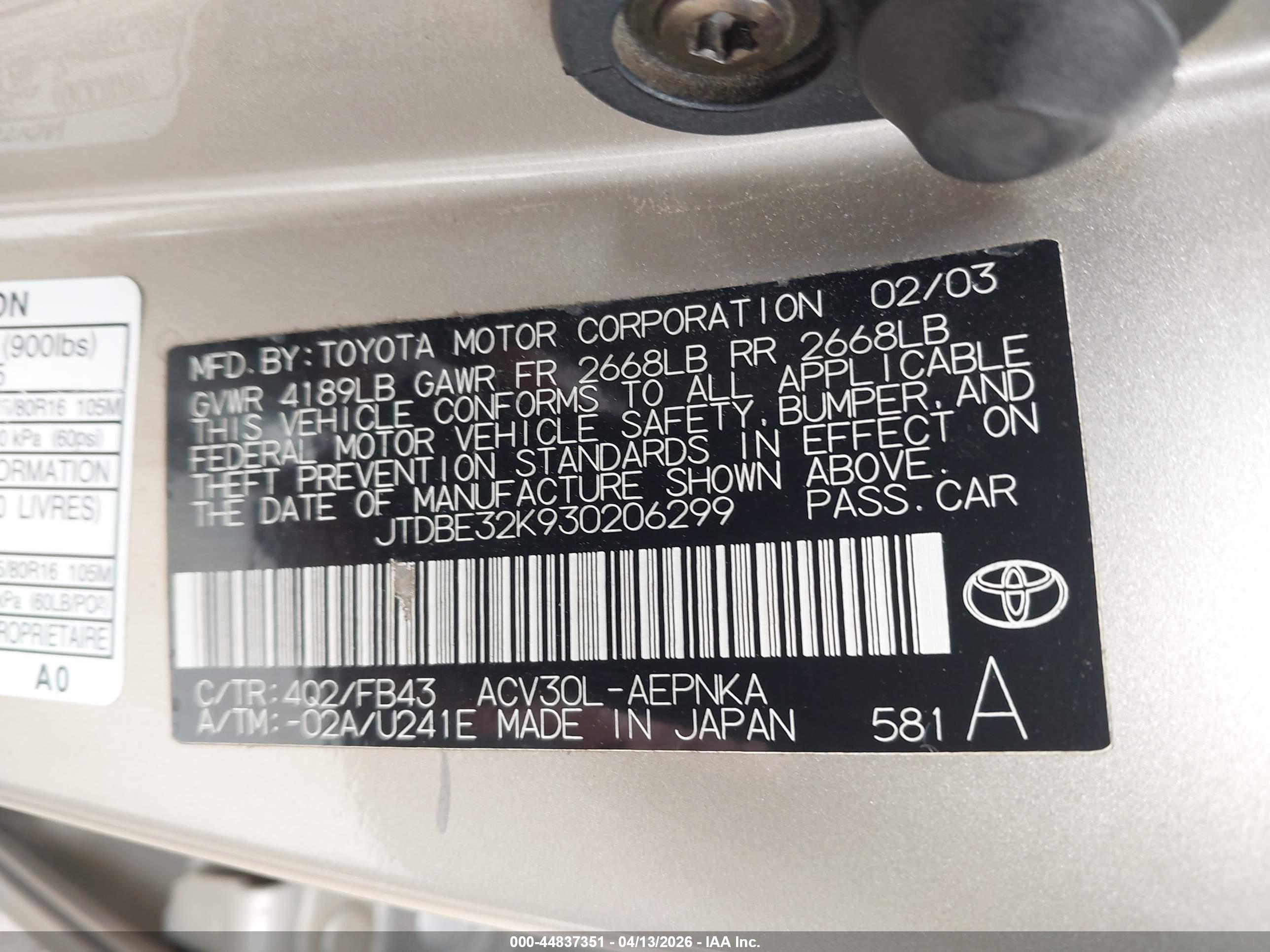 TOYOTA CAMRY image 9