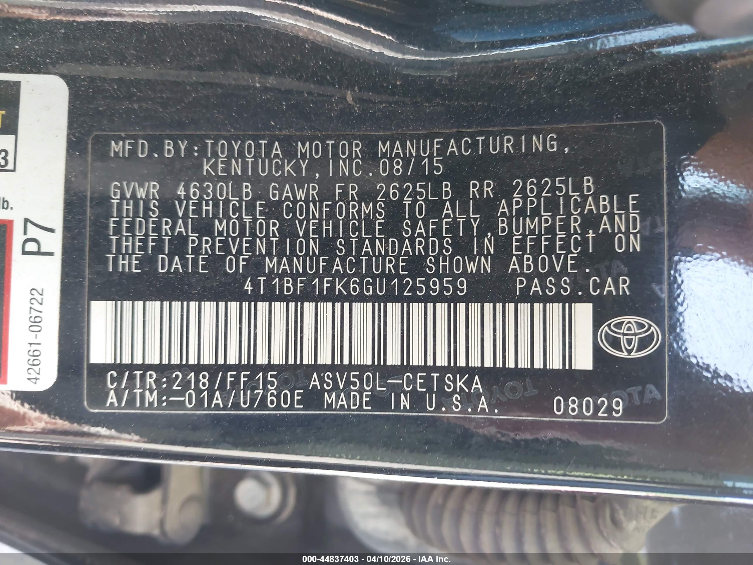 TOYOTA CAMRY image 9