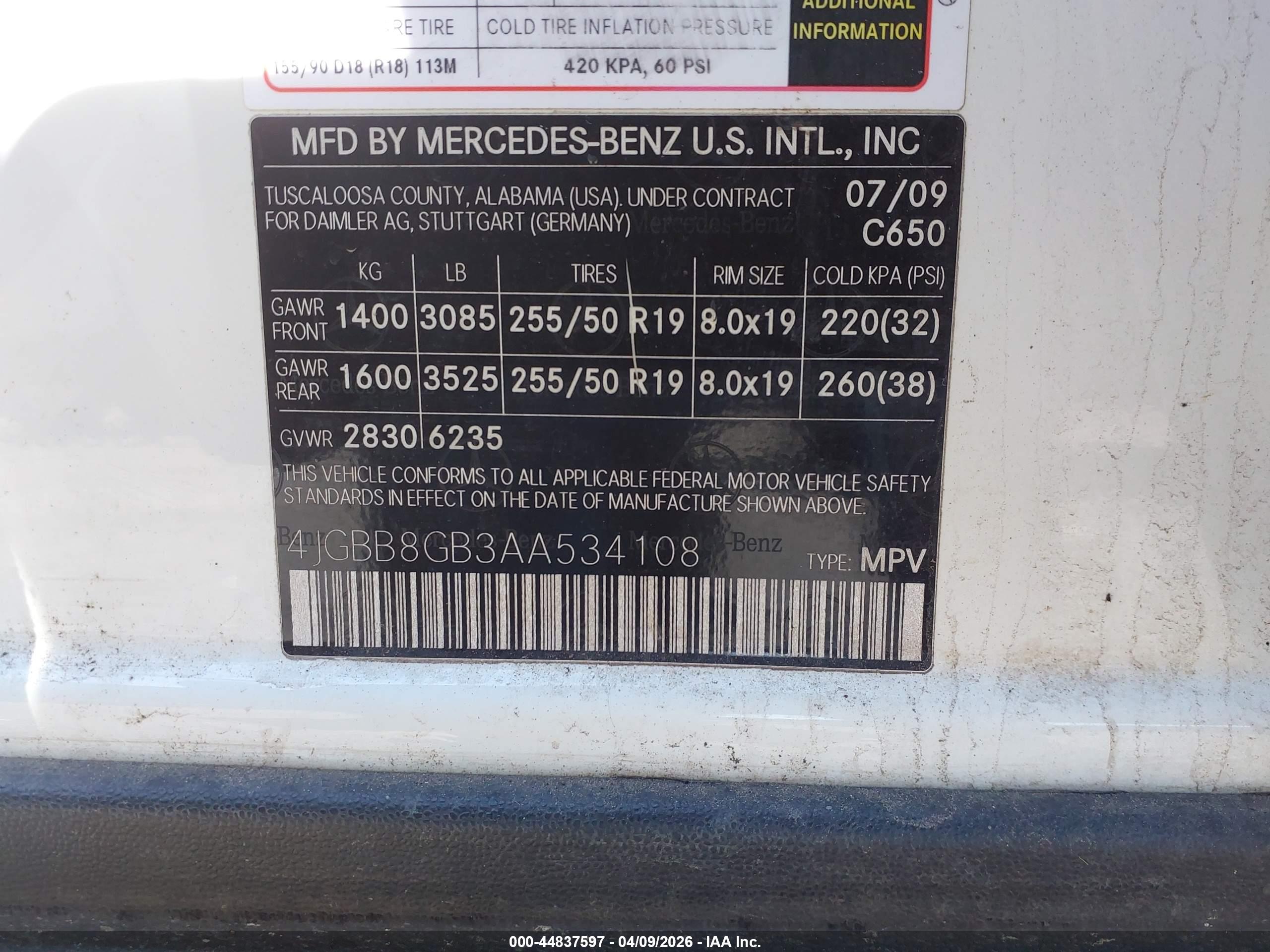 MERCEDES-BENZ ML image 9