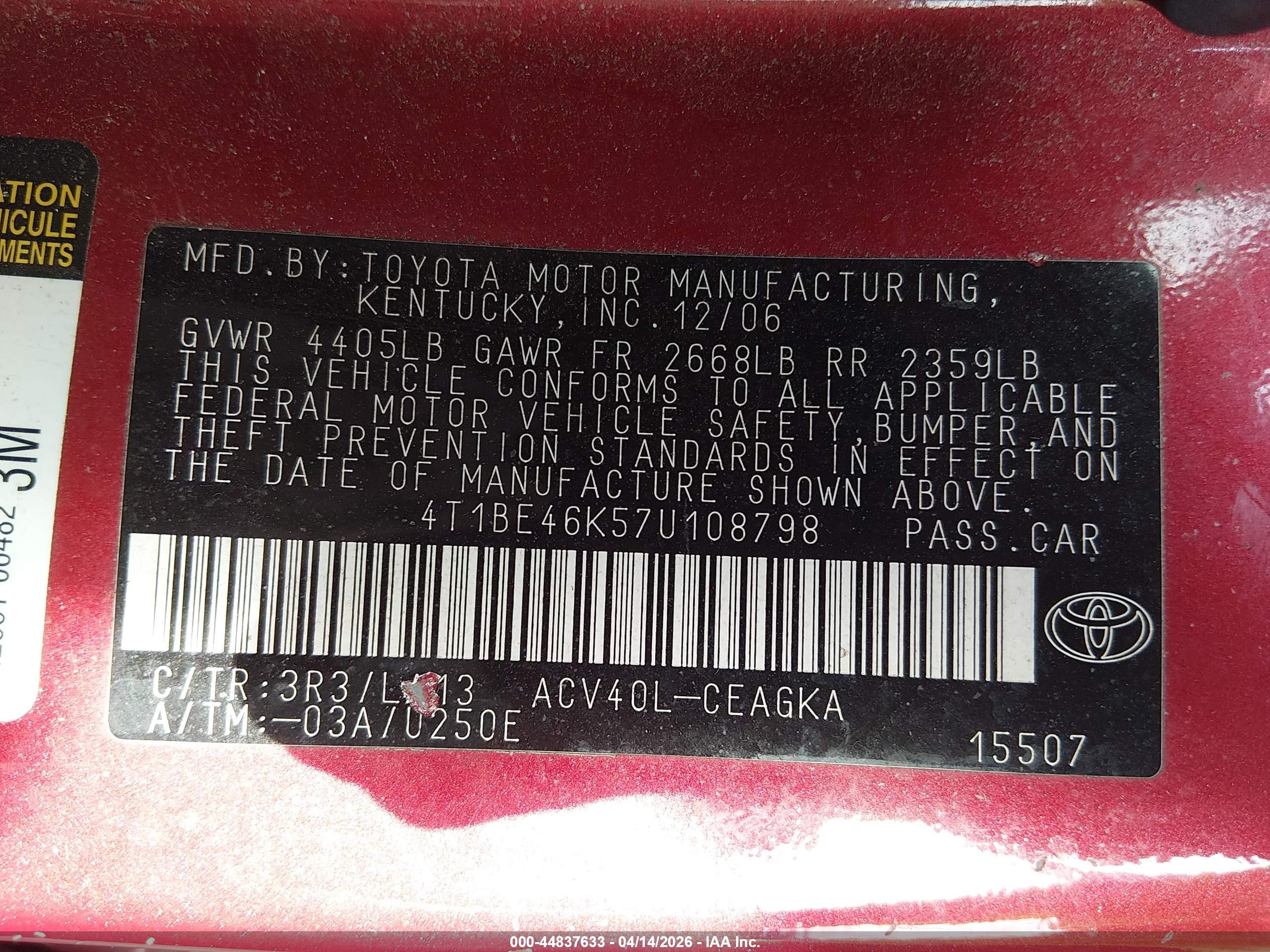 TOYOTA CAMRY image 9