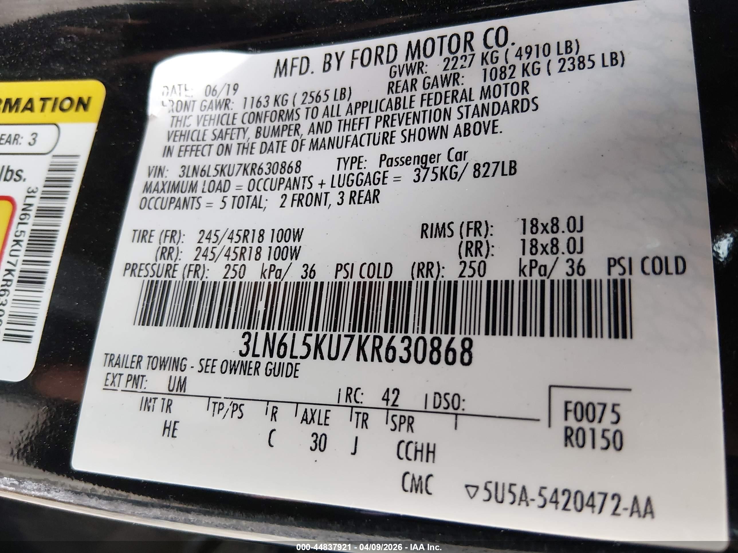 LINCOLN MKZ image 9