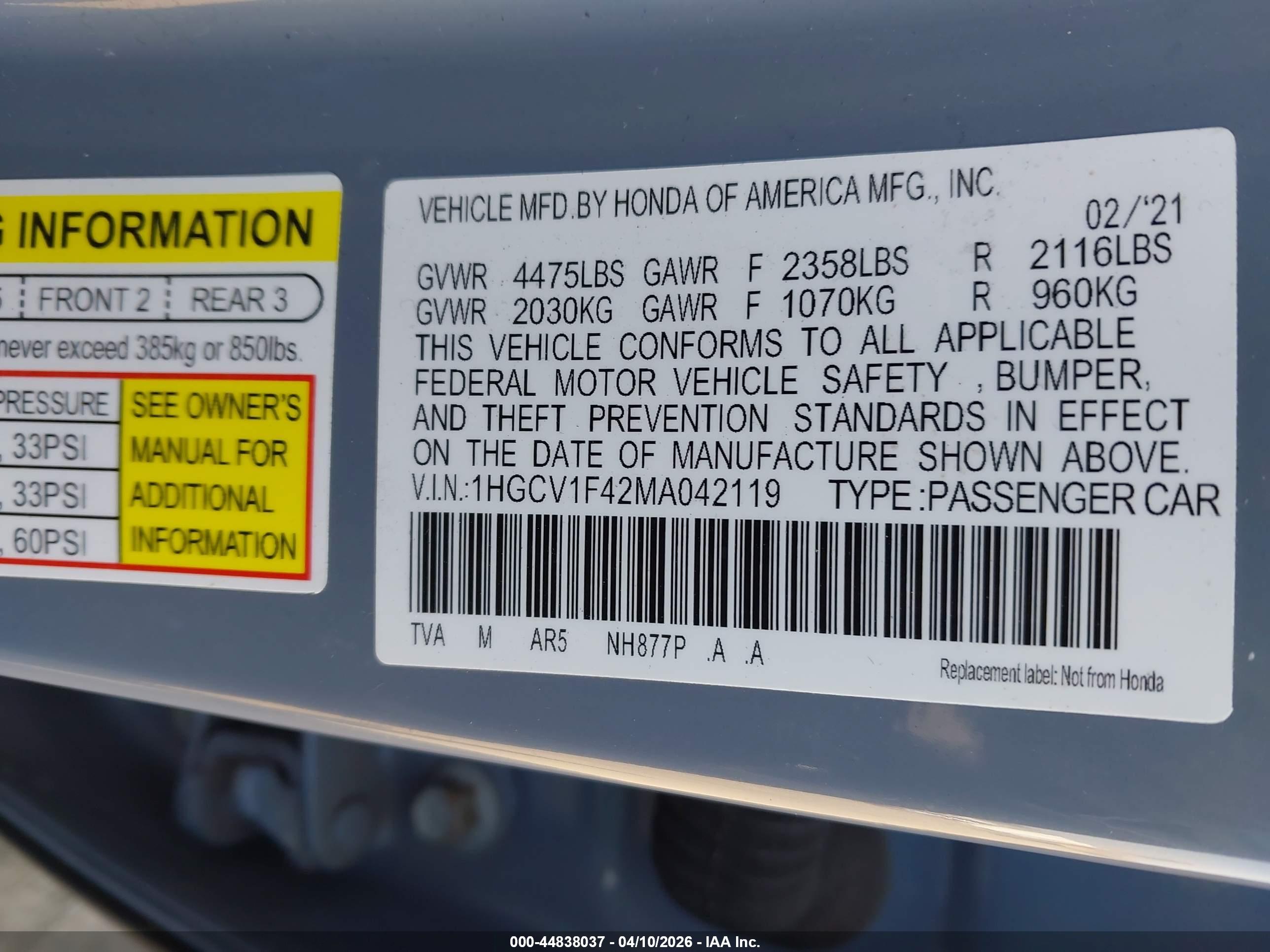 HONDA ACCORD image 9