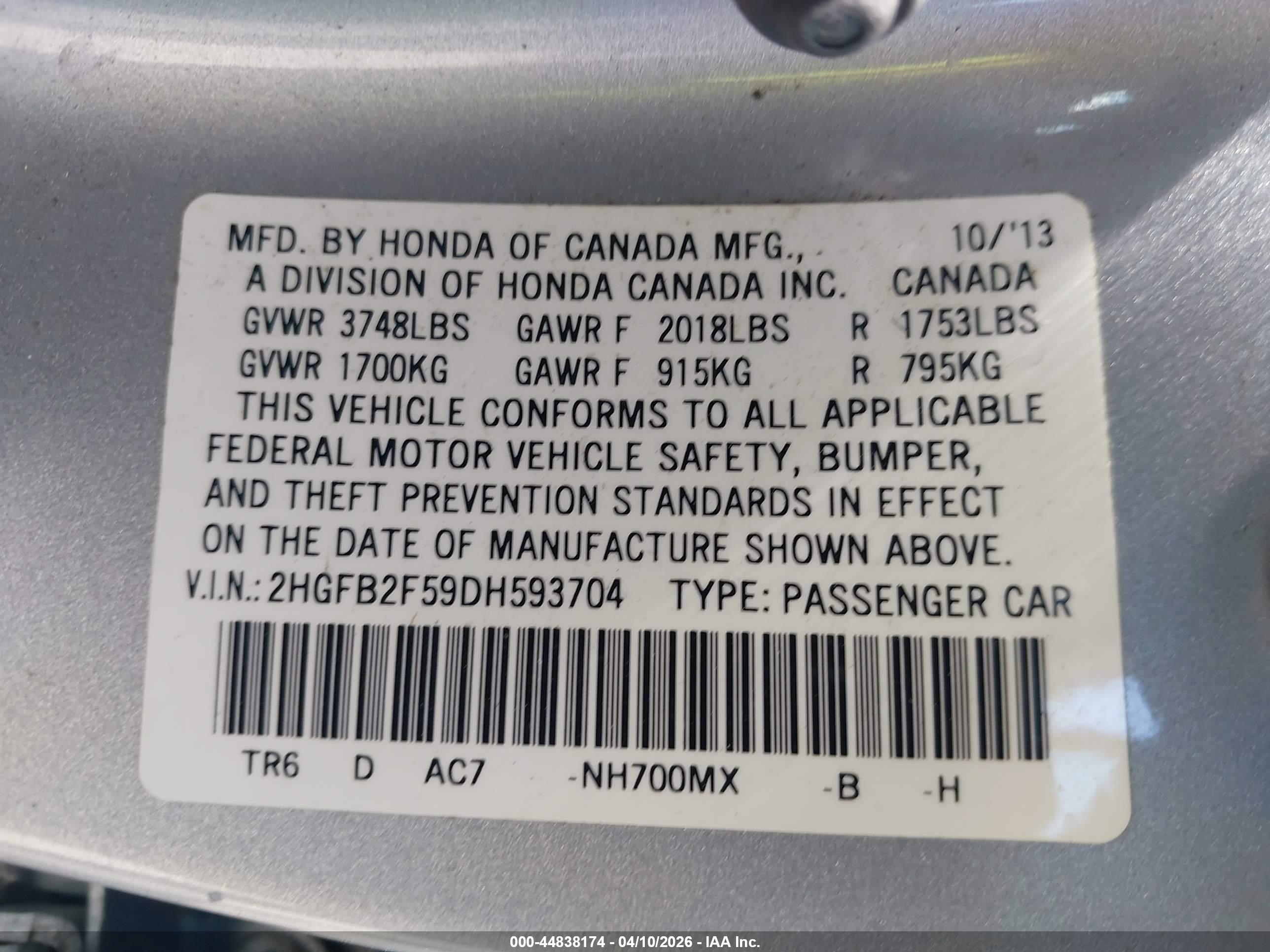 HONDA CIVIC image 9