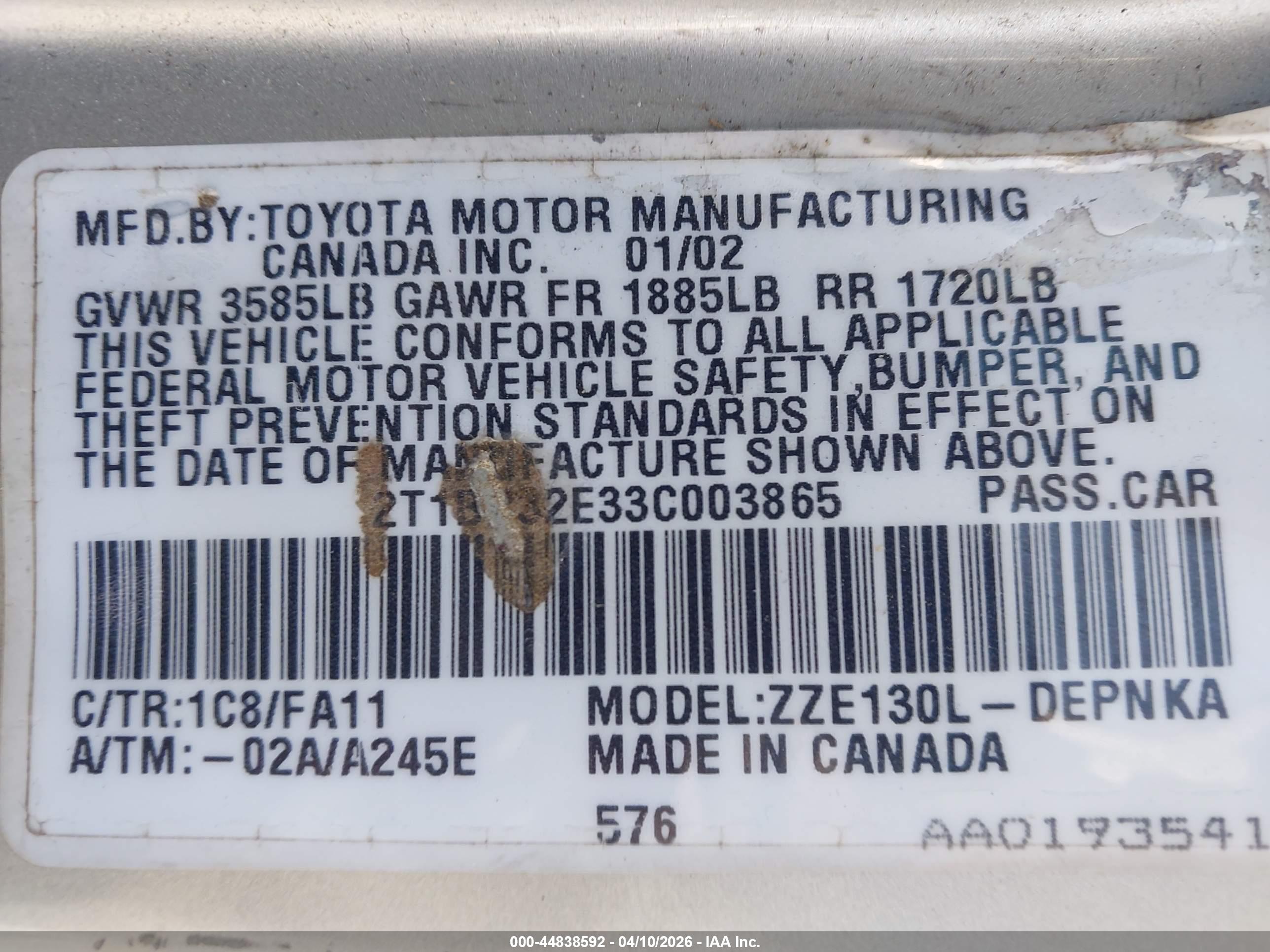 TOYOTA COROLLA image 9