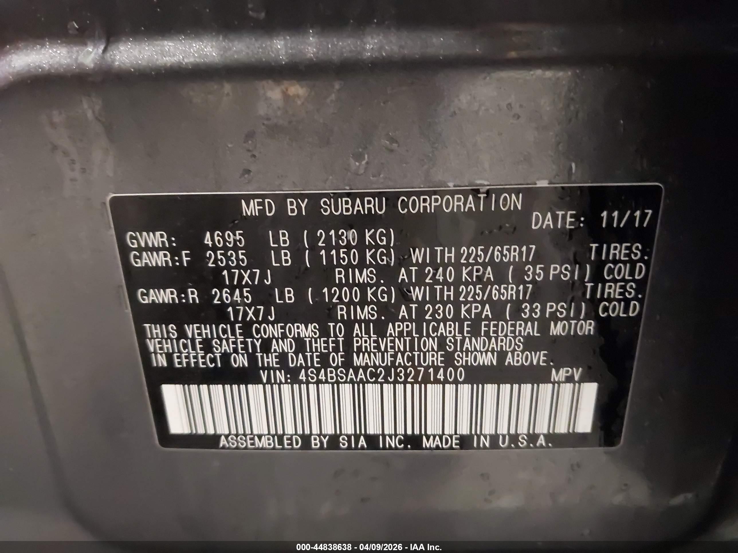 SUBARU OUTBACK image 9