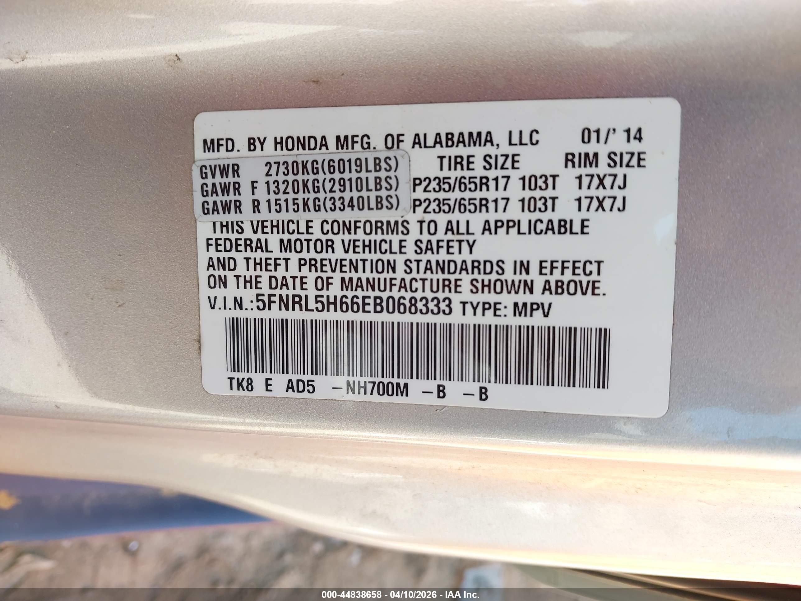 HONDA ODYSSEY image 9