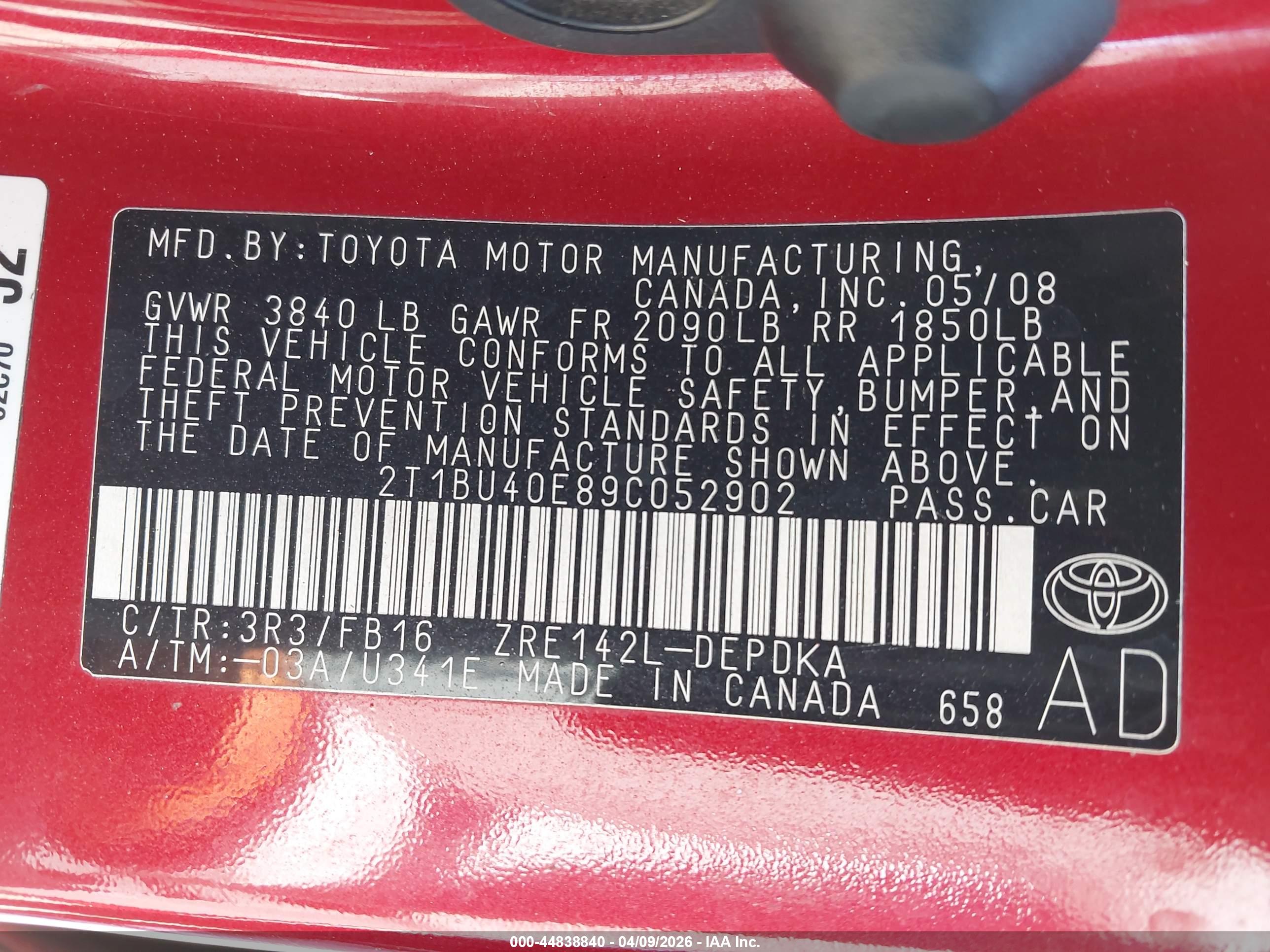 TOYOTA COROLLA image 9