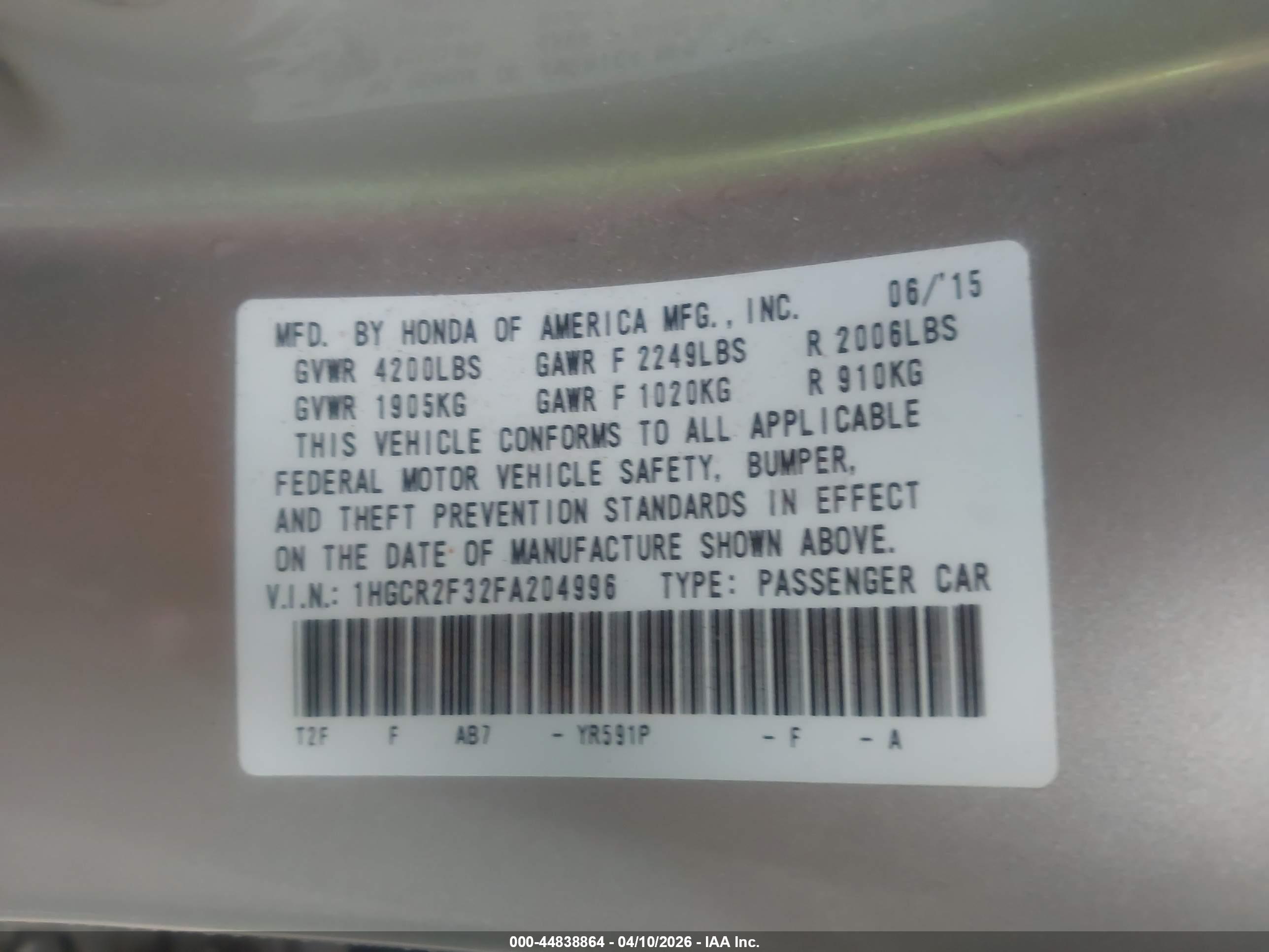 HONDA ACCORD image 9