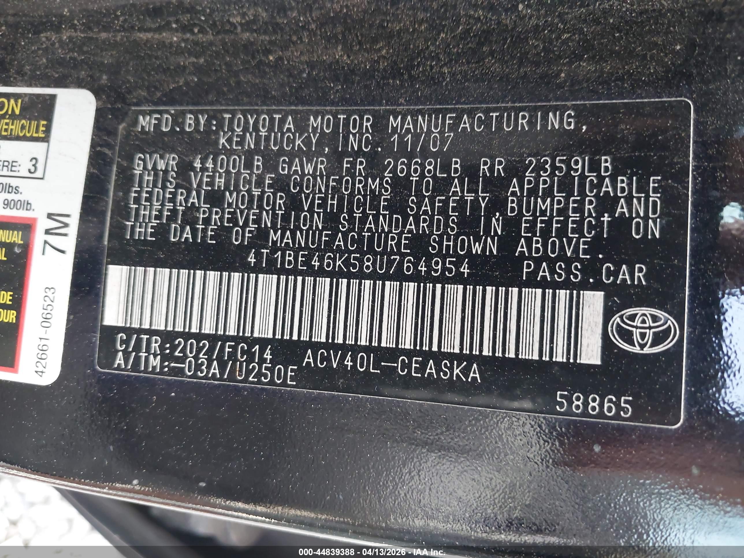 TOYOTA CAMRY image 9