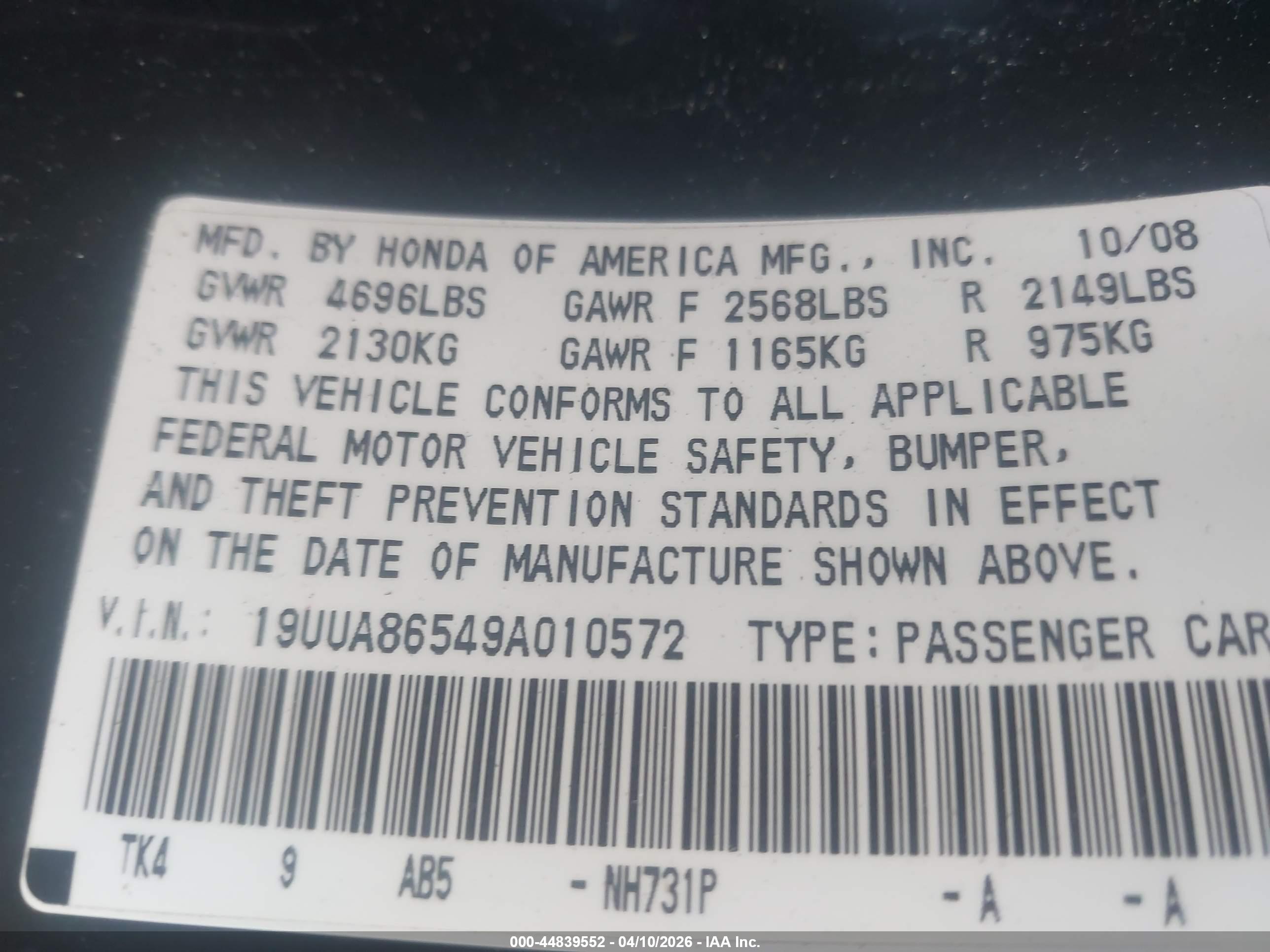 ACURA TL image 9